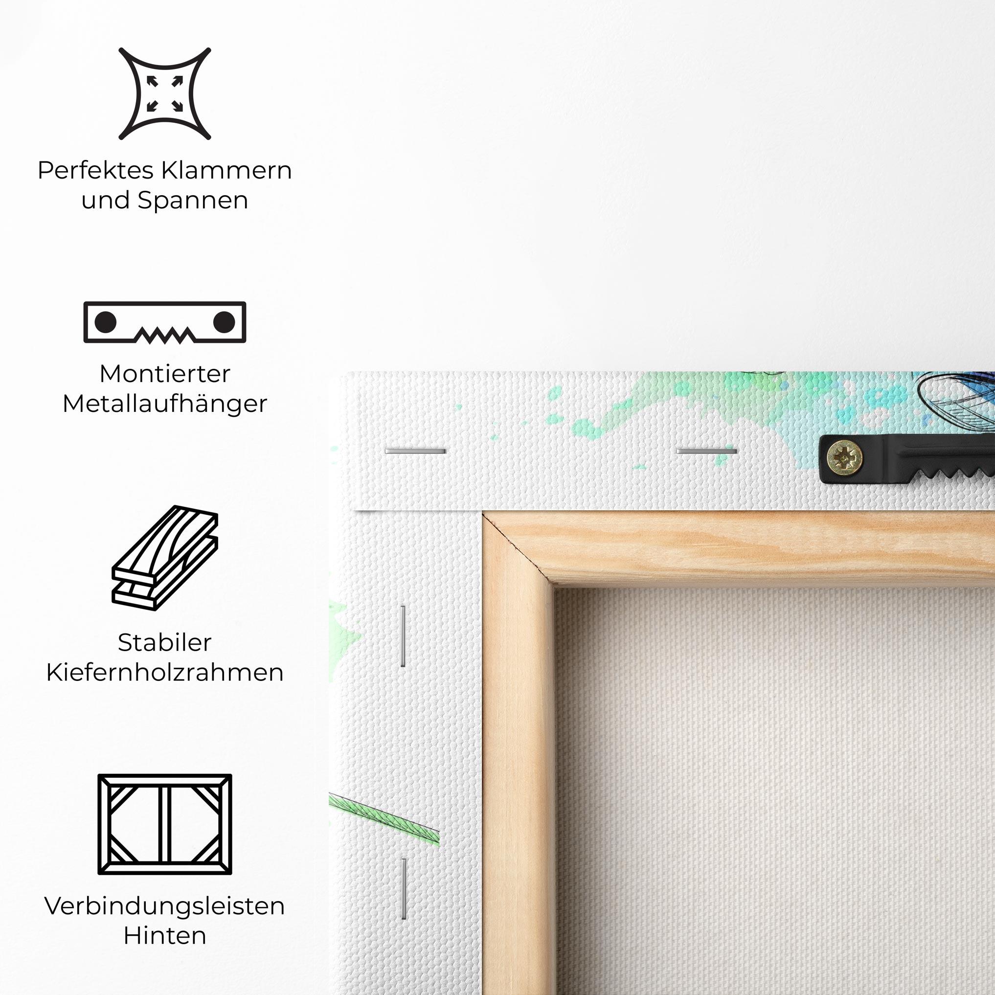 Leinwandbild Green Blue Hockey mockup 5