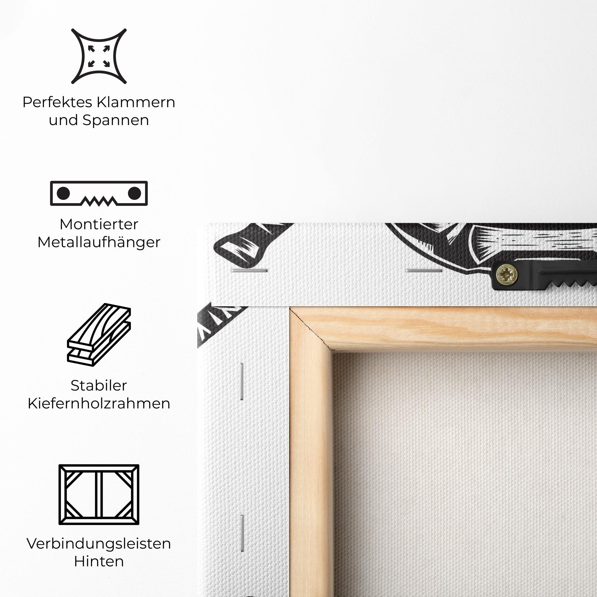 Leinwandbild Monkey Hockey mockup 5