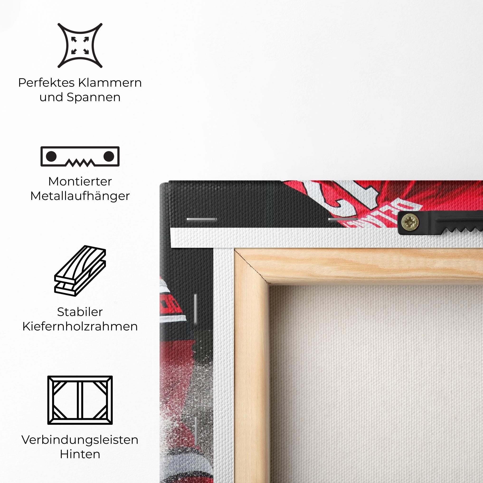 Leinwandbild Red Hokey Player mockup 5