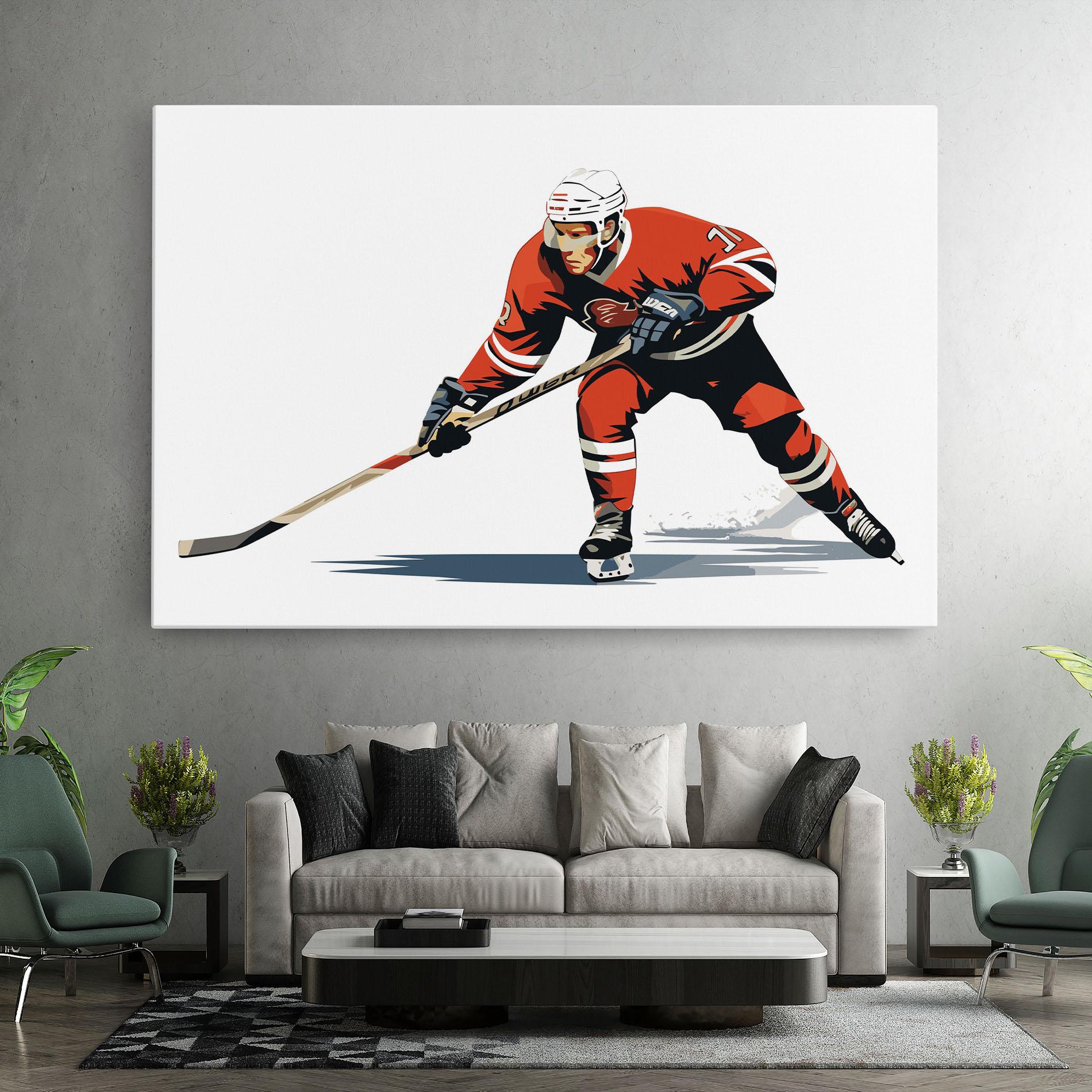 Leinwandbild Hockey Orange Player mockup 7