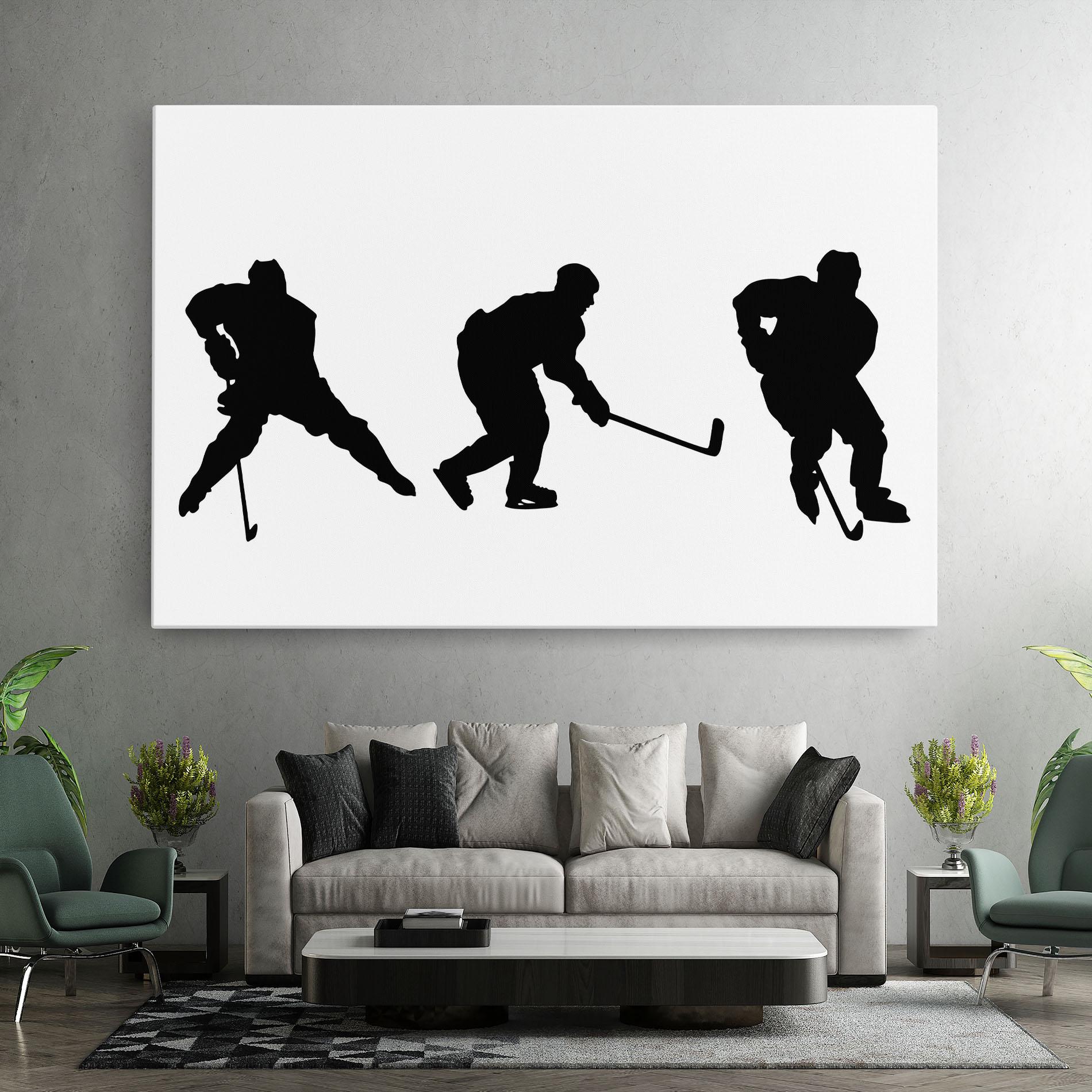 Leinwandbild Hockey Pose mockup 7
