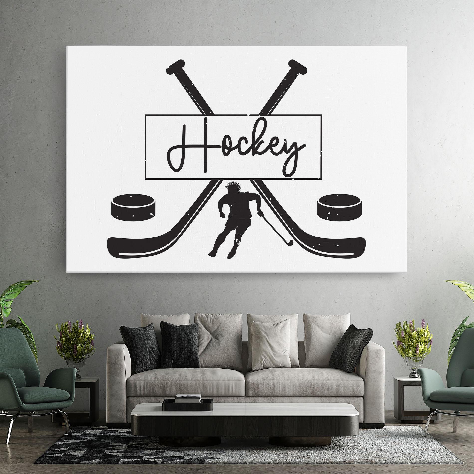 Leinwandbild Hockey Stick mockup 7