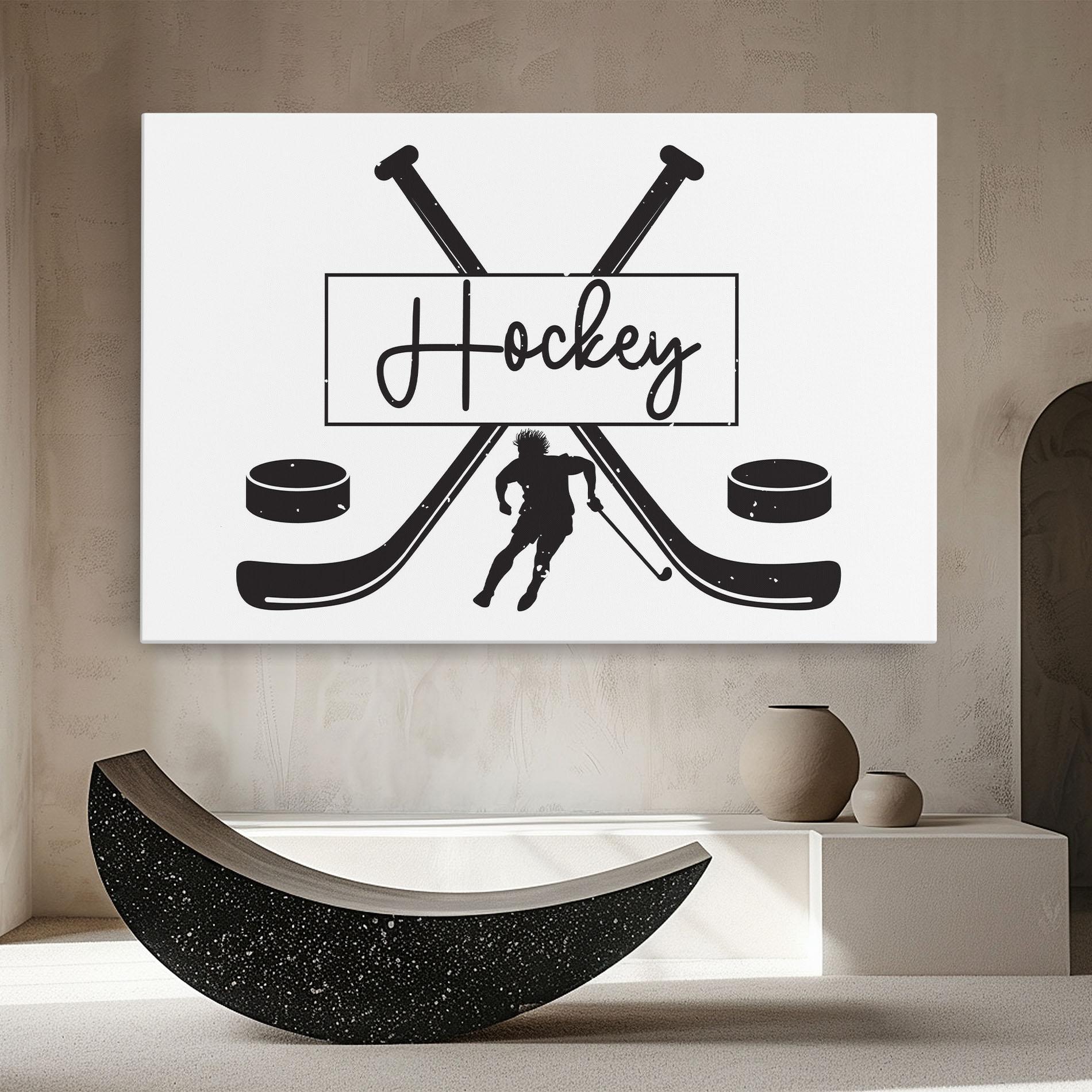 Leinwandbild Hockey Stick mockup 8