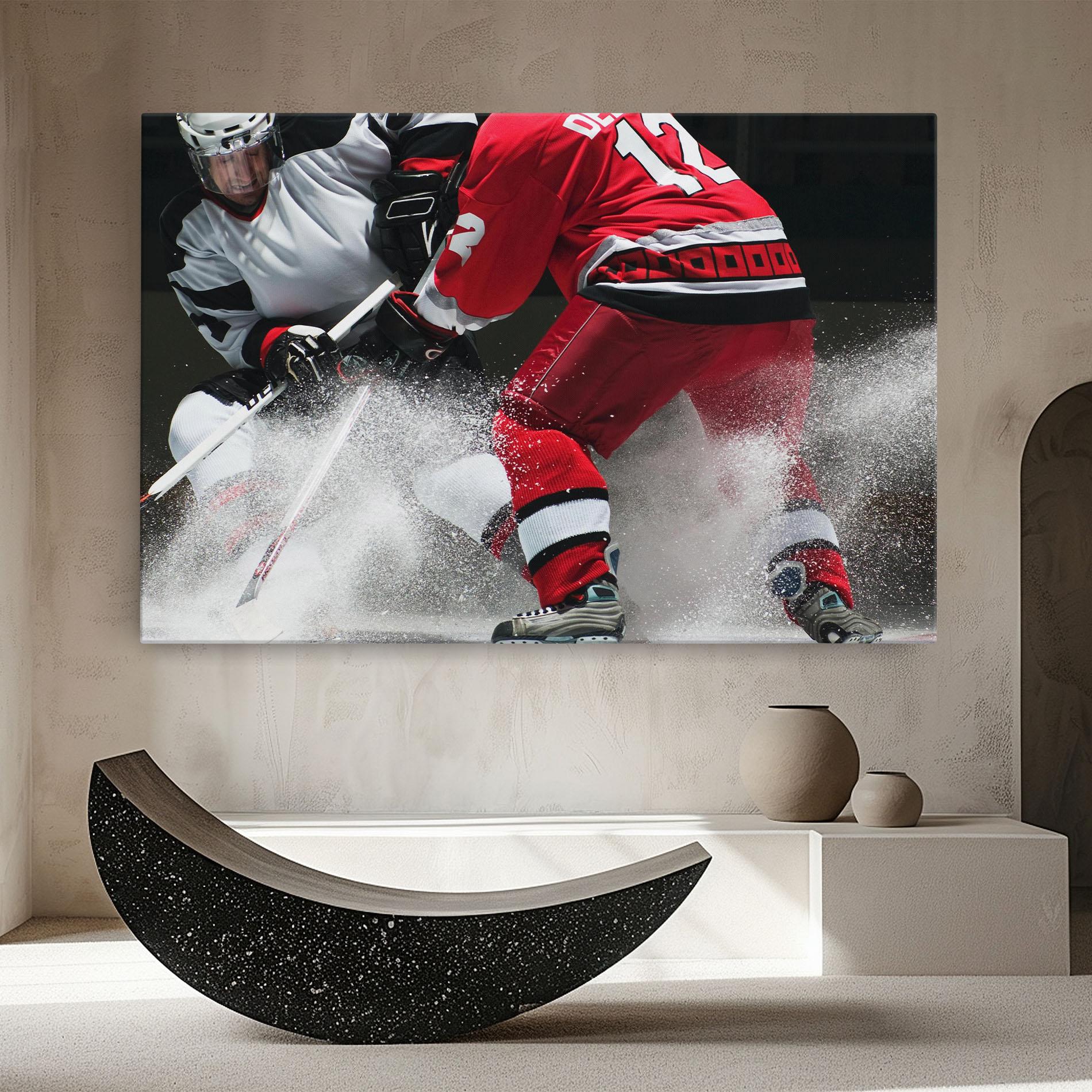 Leinwandbild Red Hokey Player mockup 8
