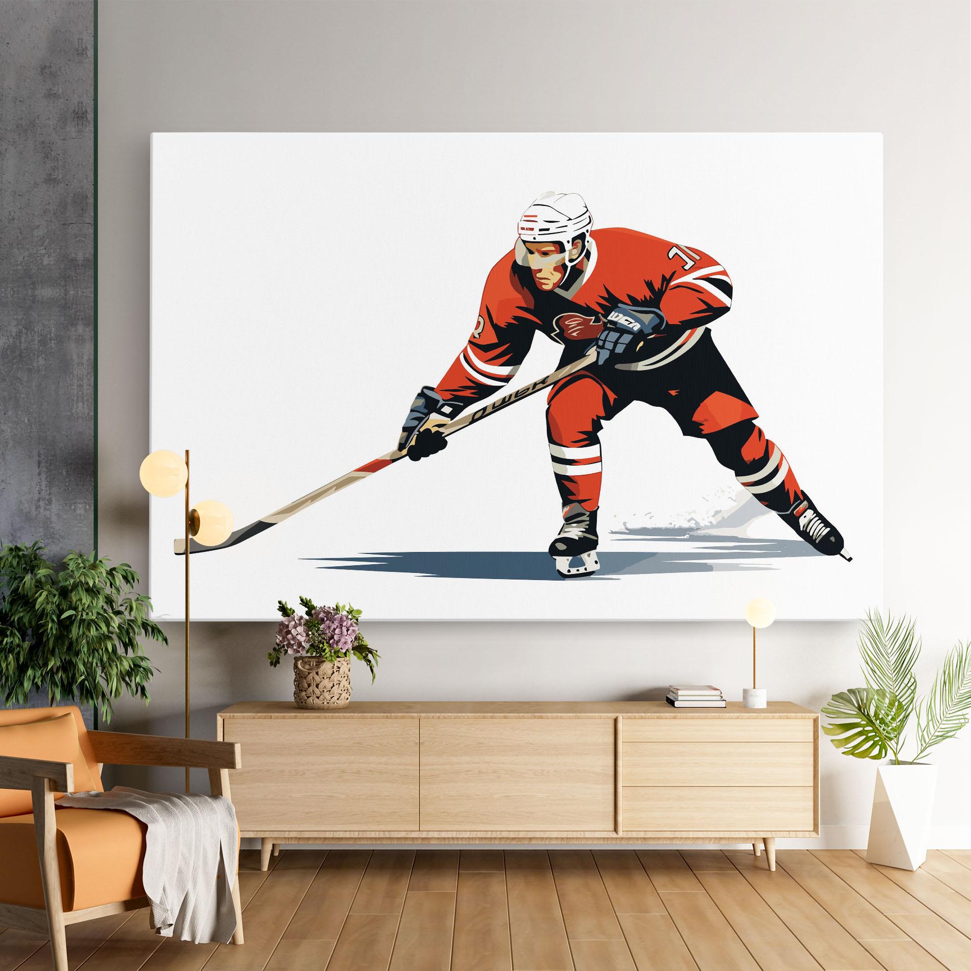 Leinwandbild Hockey Orange Player mockup 9