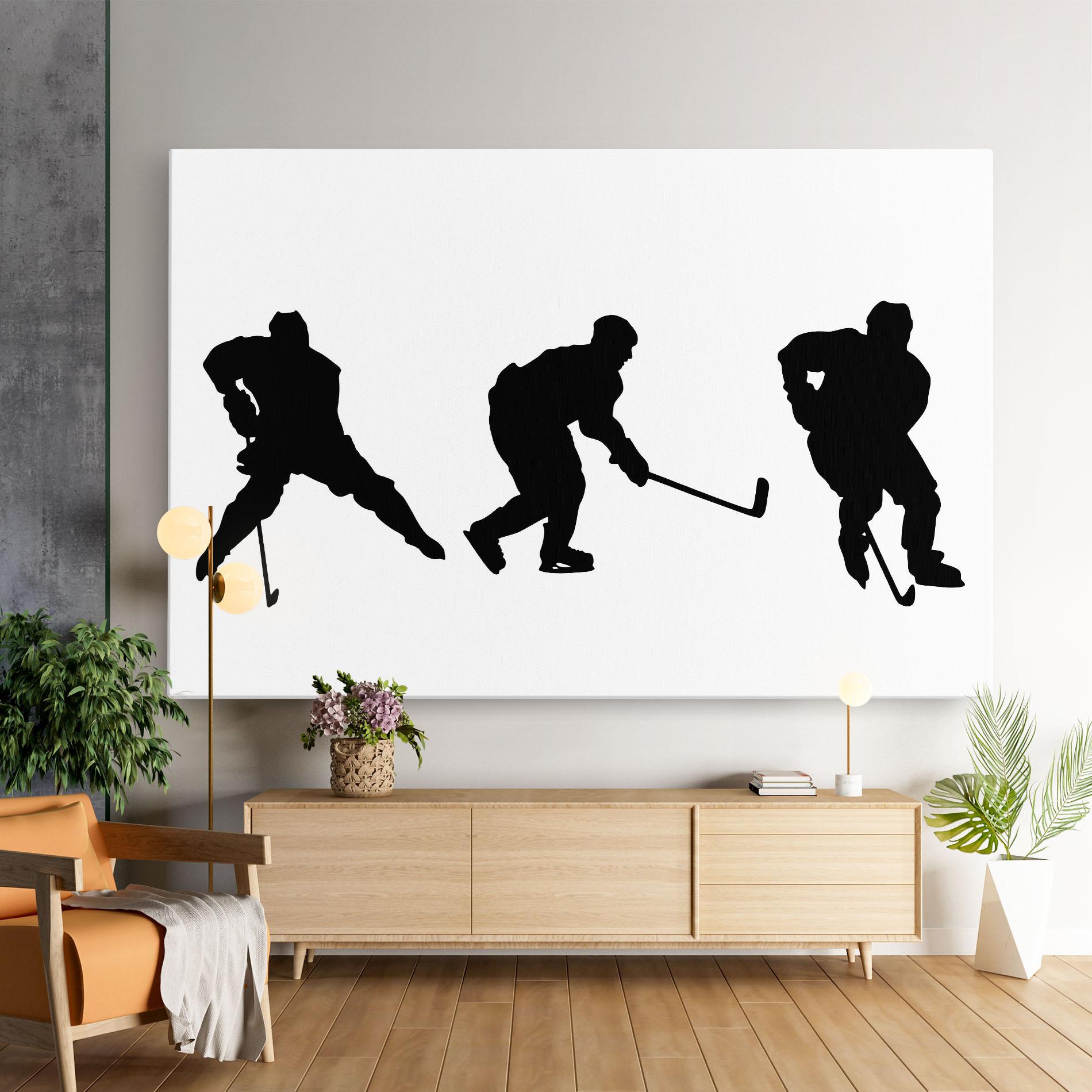 Leinwandbild Hockey Pose mockup 9