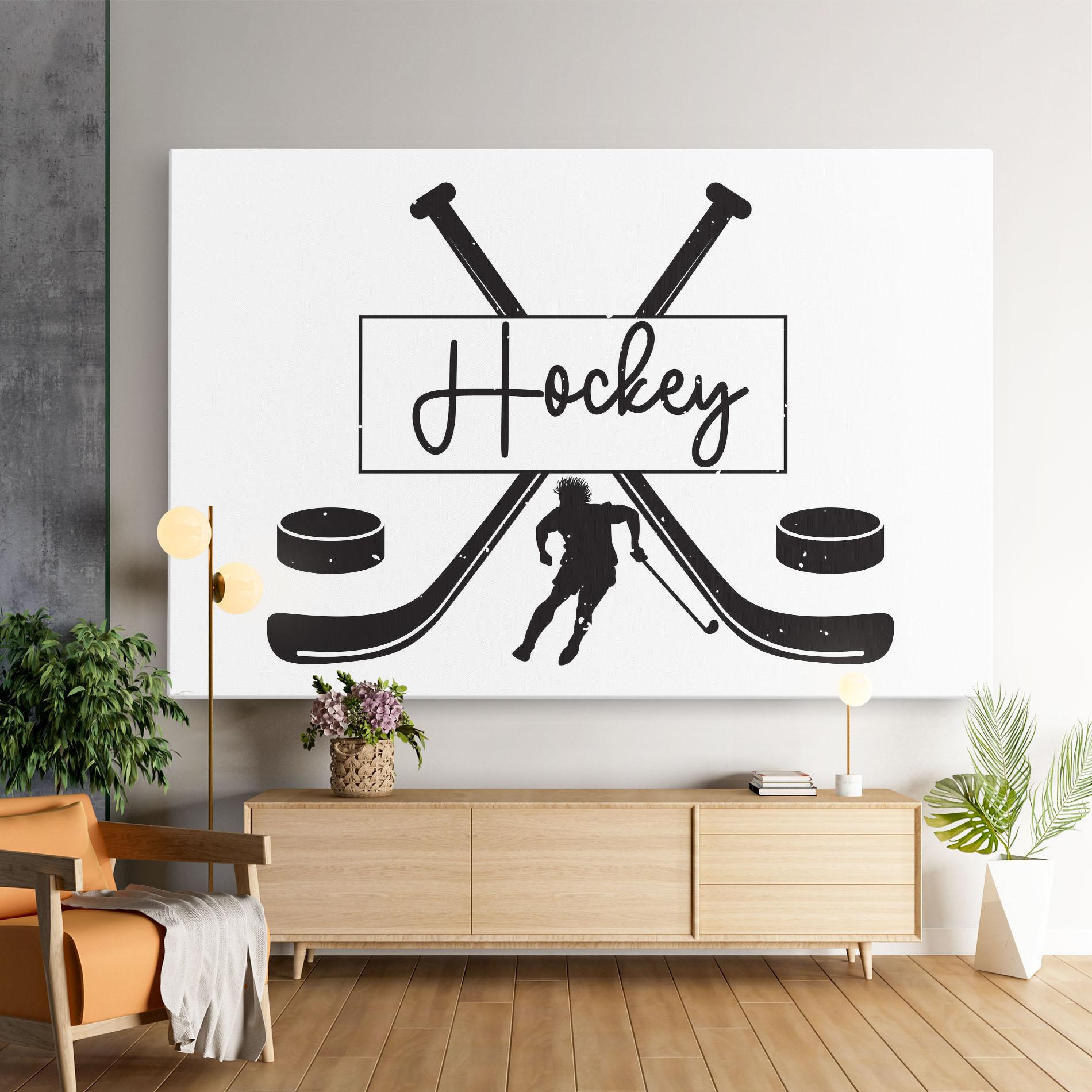 Leinwandbild Hockey Stick mockup 9