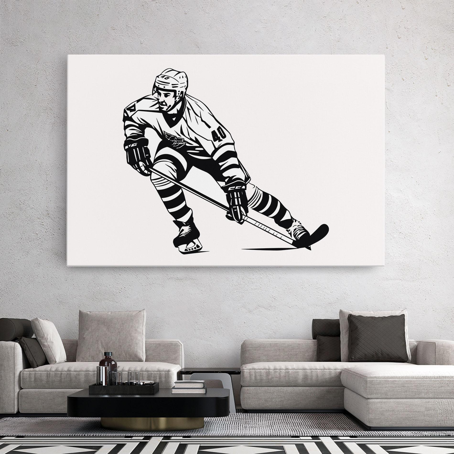Leinwandbild Hockey Player mockup 2