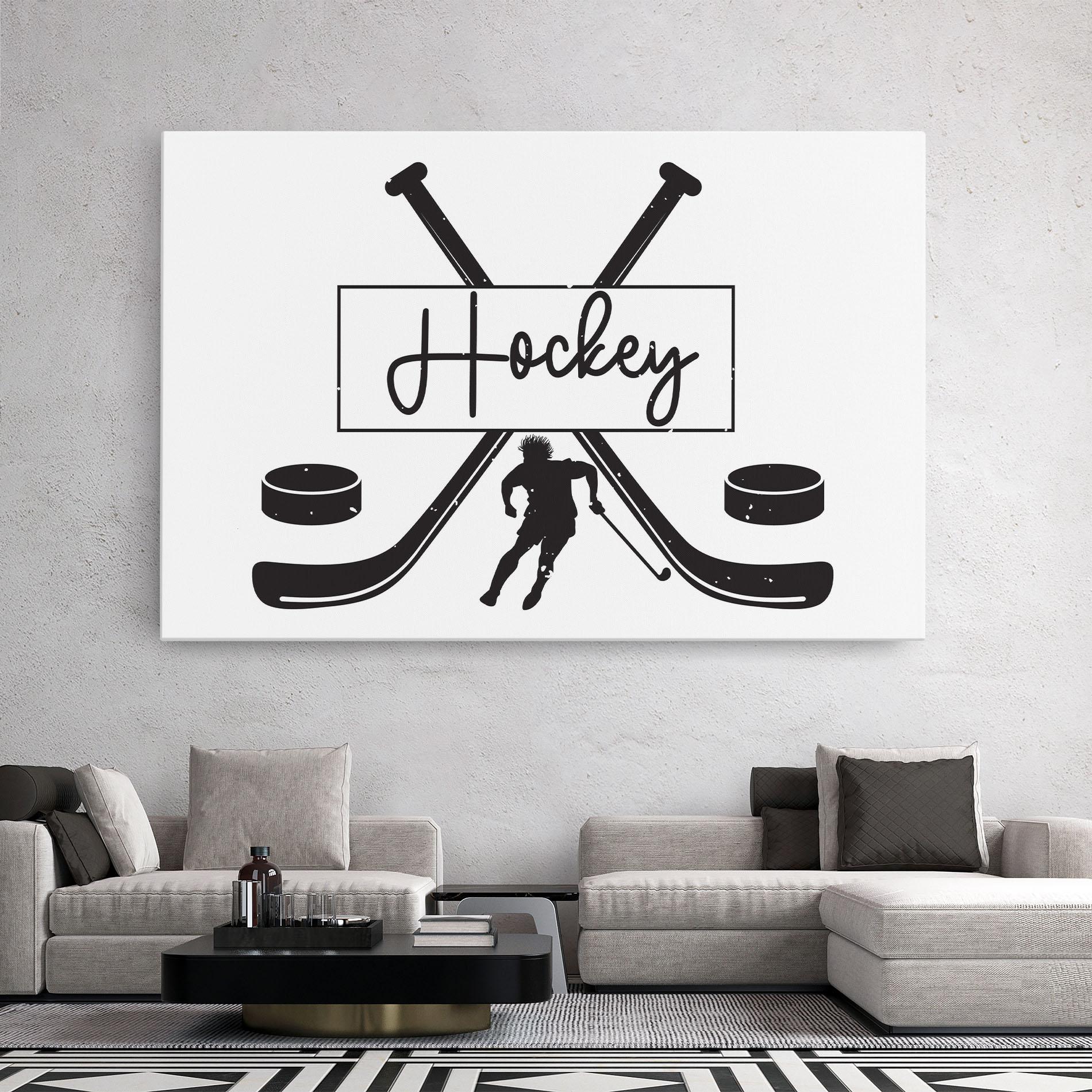 Leinwandbild Hockey Stick mockup 2