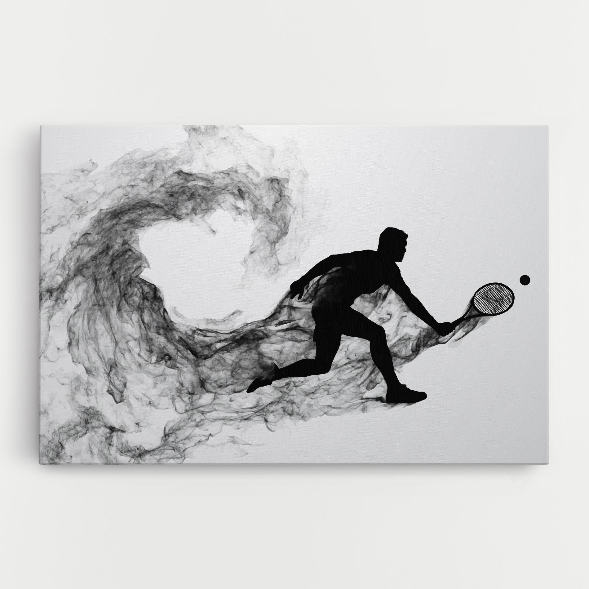 Leinwandbild Black Smoke Tennis mockup 0