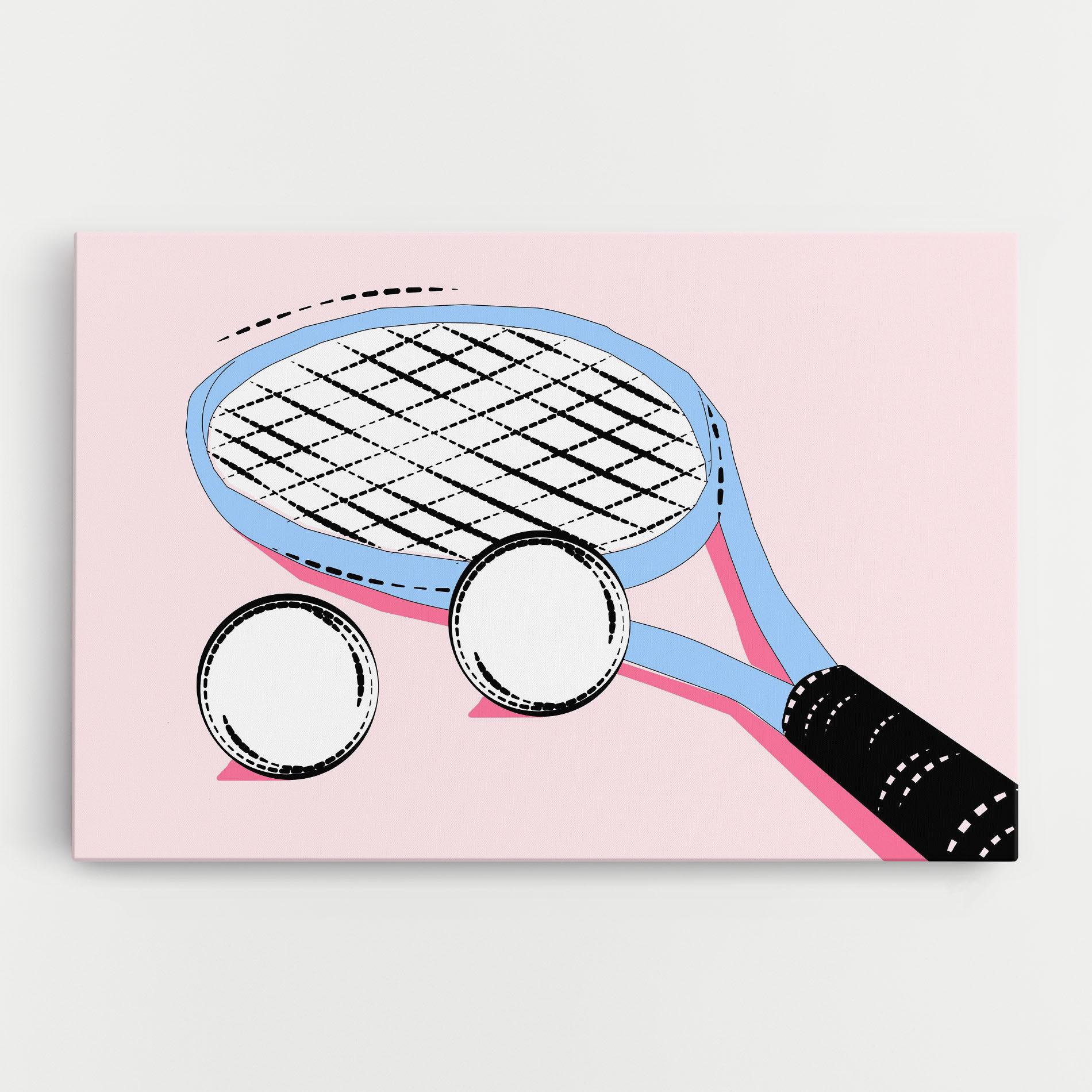 Leinwandbild Pink Tennis mockup 0