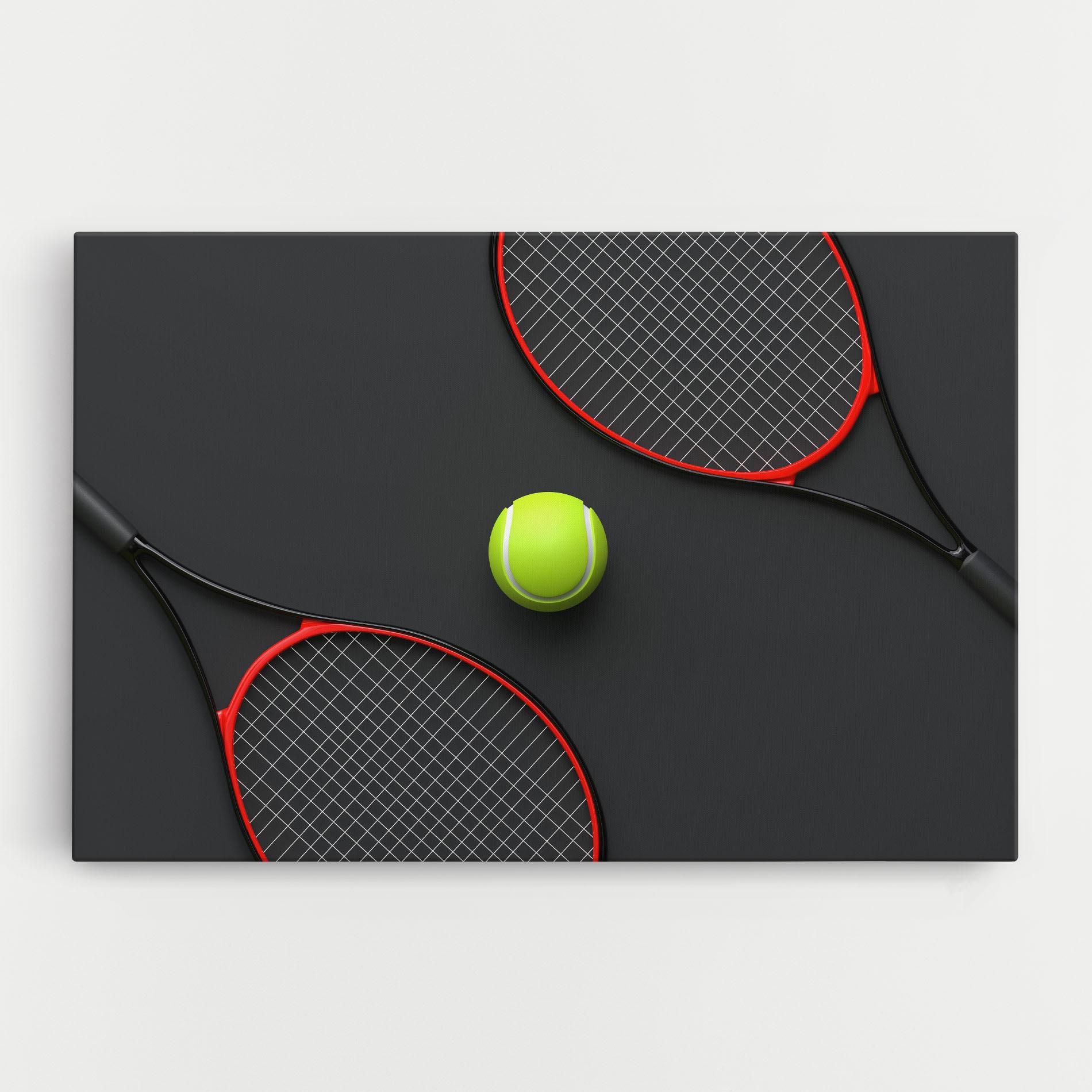 Leinwandbild Red Tennis Rackets mockup 0