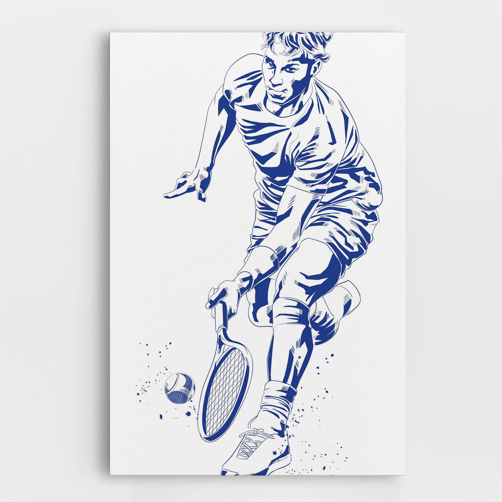 Leinwandbild Blue Tennis mockup 0