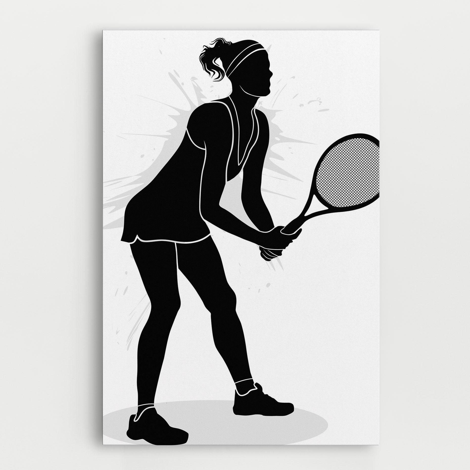 Leinwandbild Female Tennis Player mockup 0