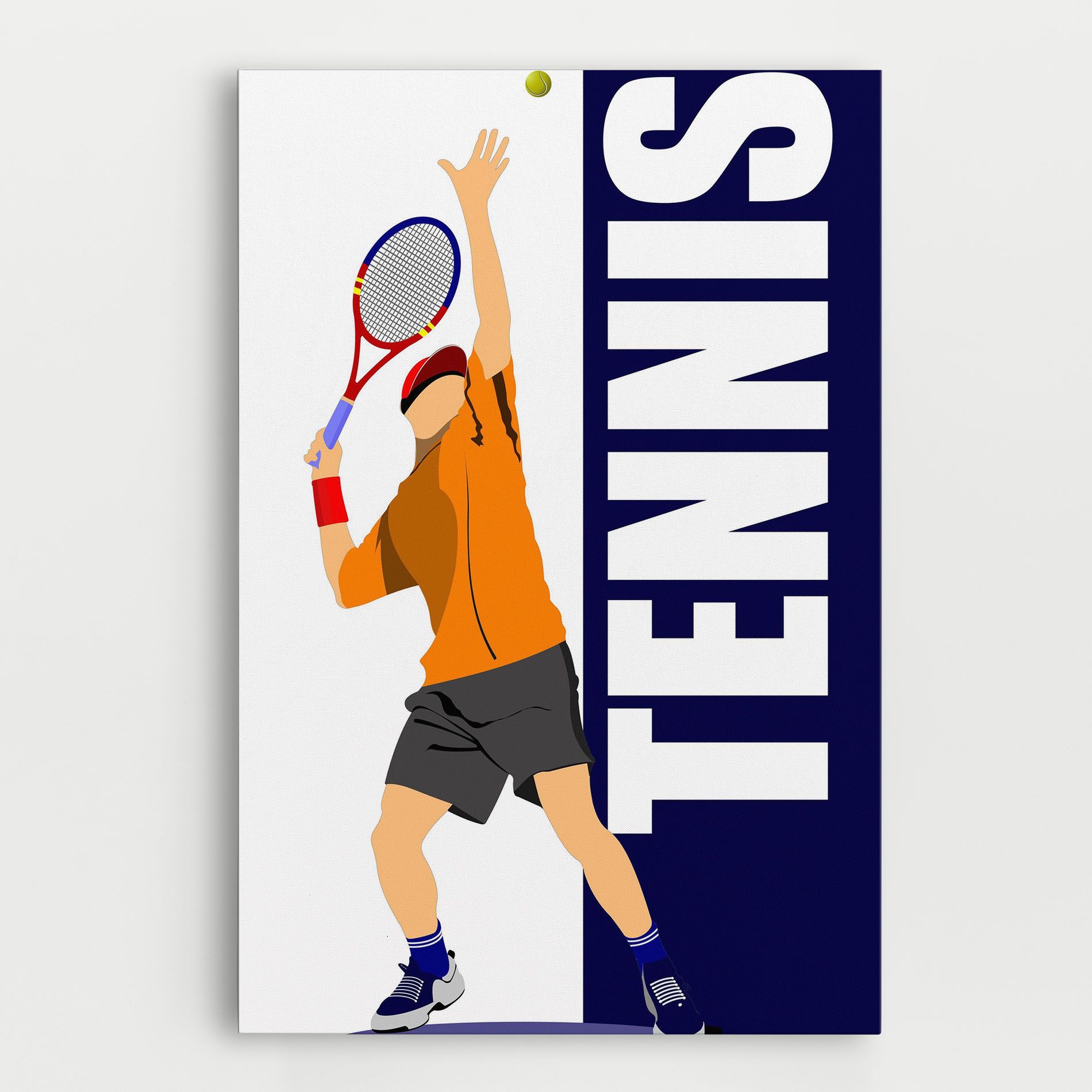 Orange Tennis Player mockup 0