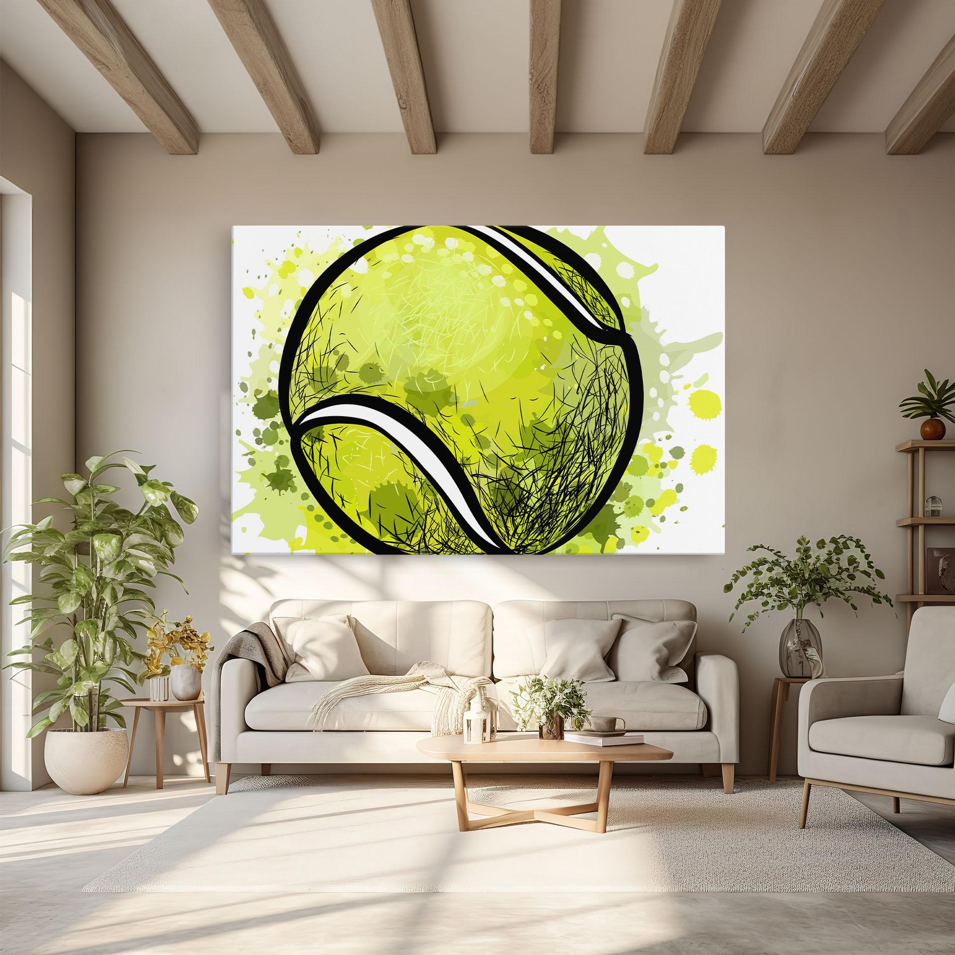 Leinwandbild Big Tennis Ball mockup 6
