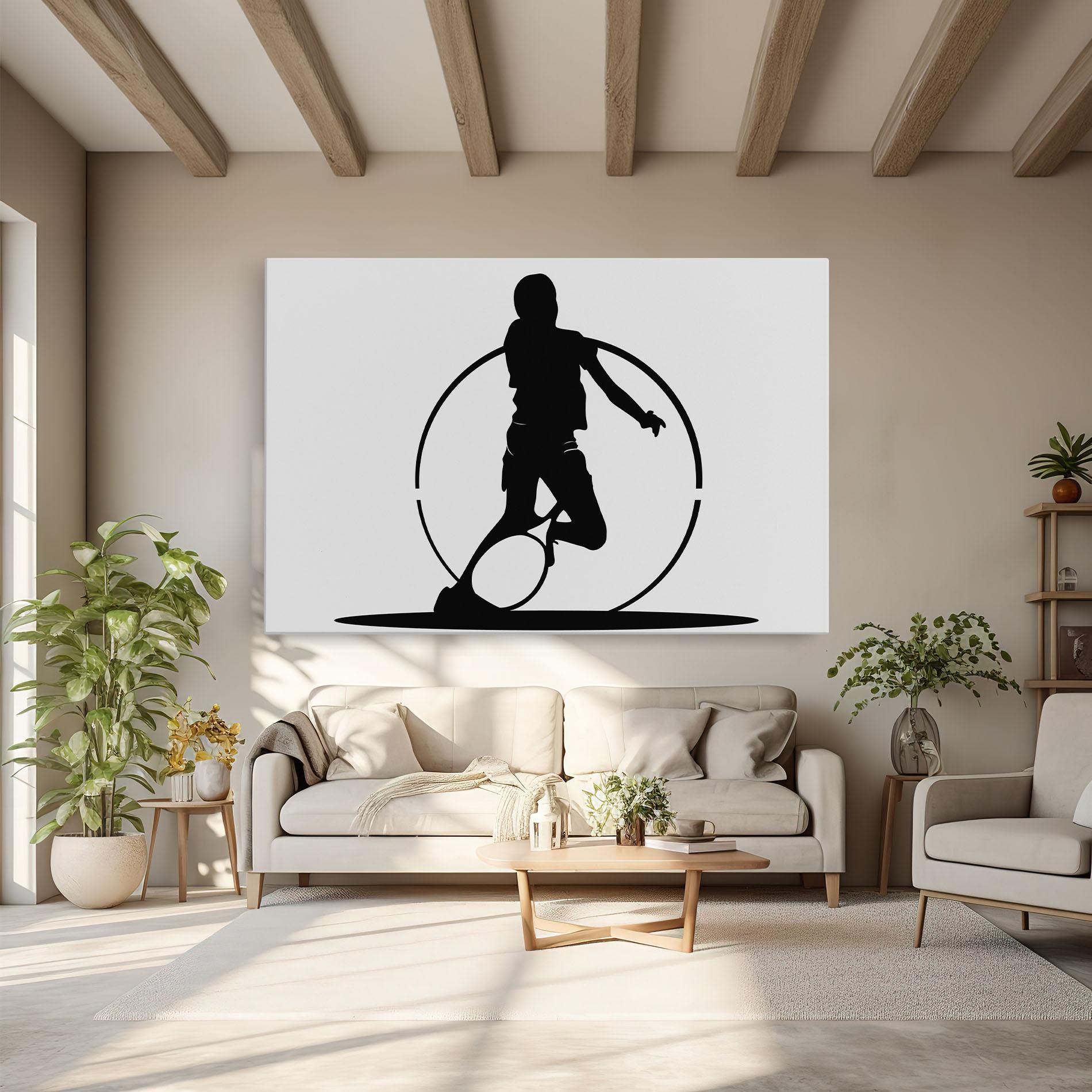 Leinwandbild Black Tennis Circle mockup 6