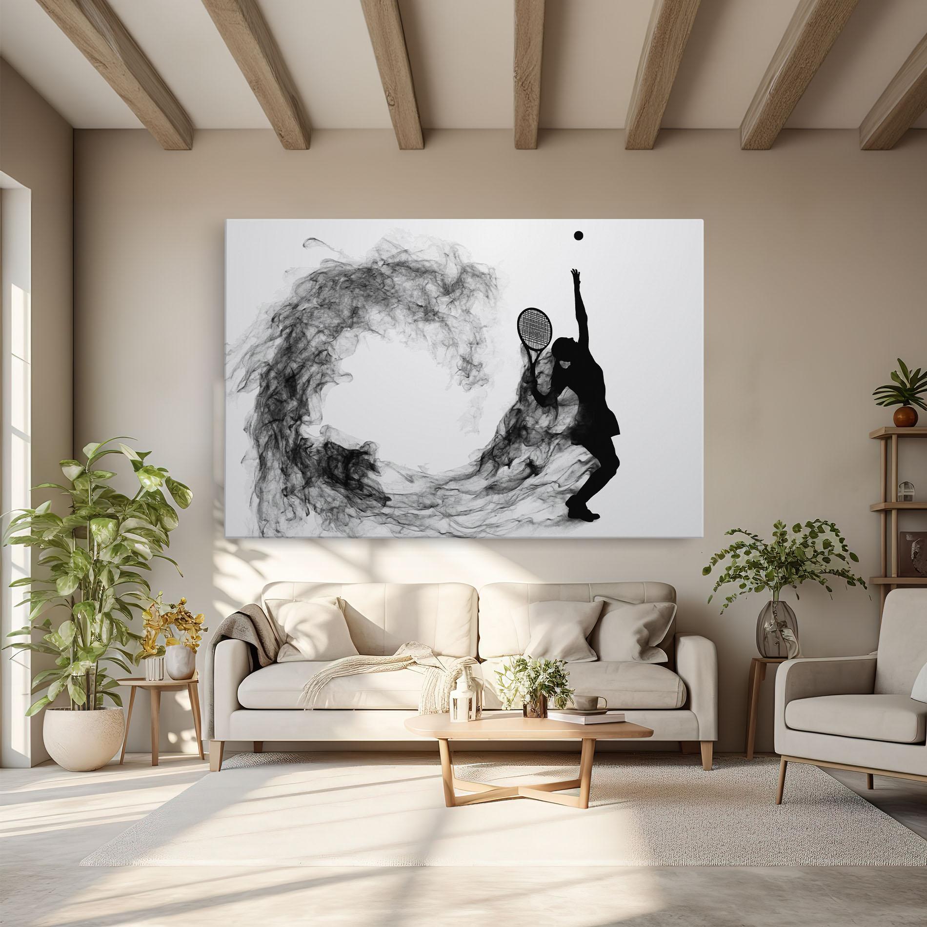 Leinwandbild Black Tennis Smoke mockup 6