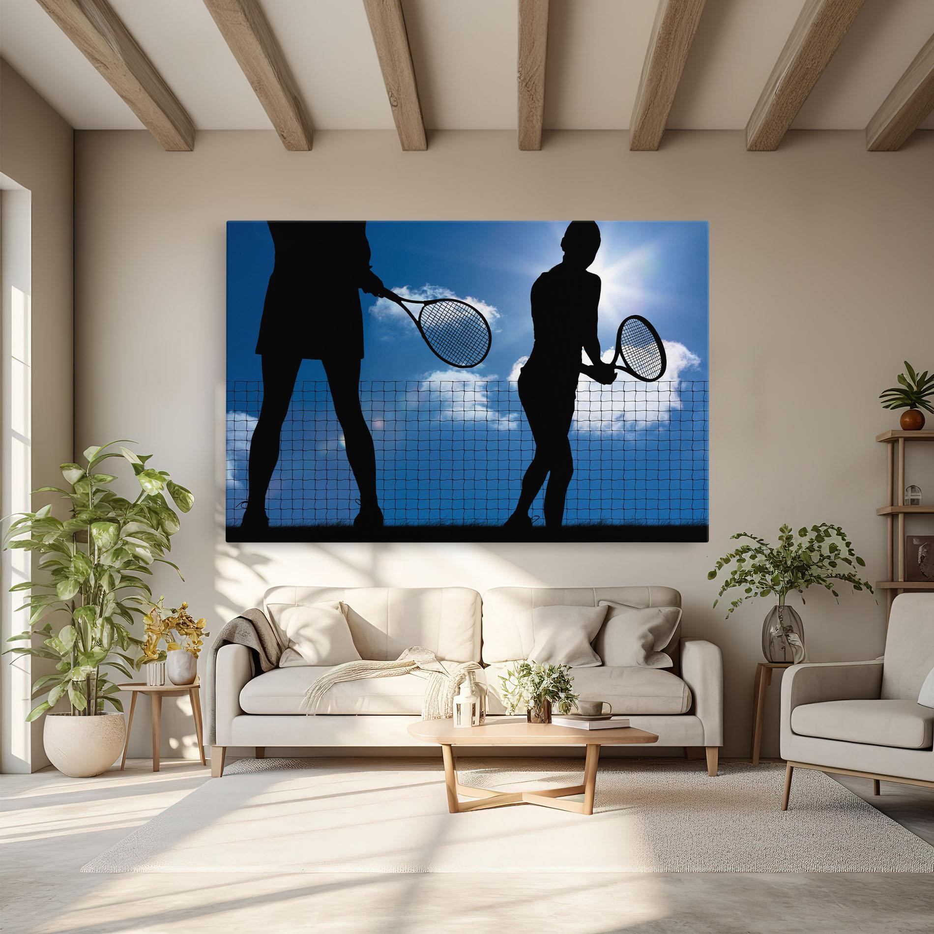 Leinwandbild Blue Sky Tennis mockup 6