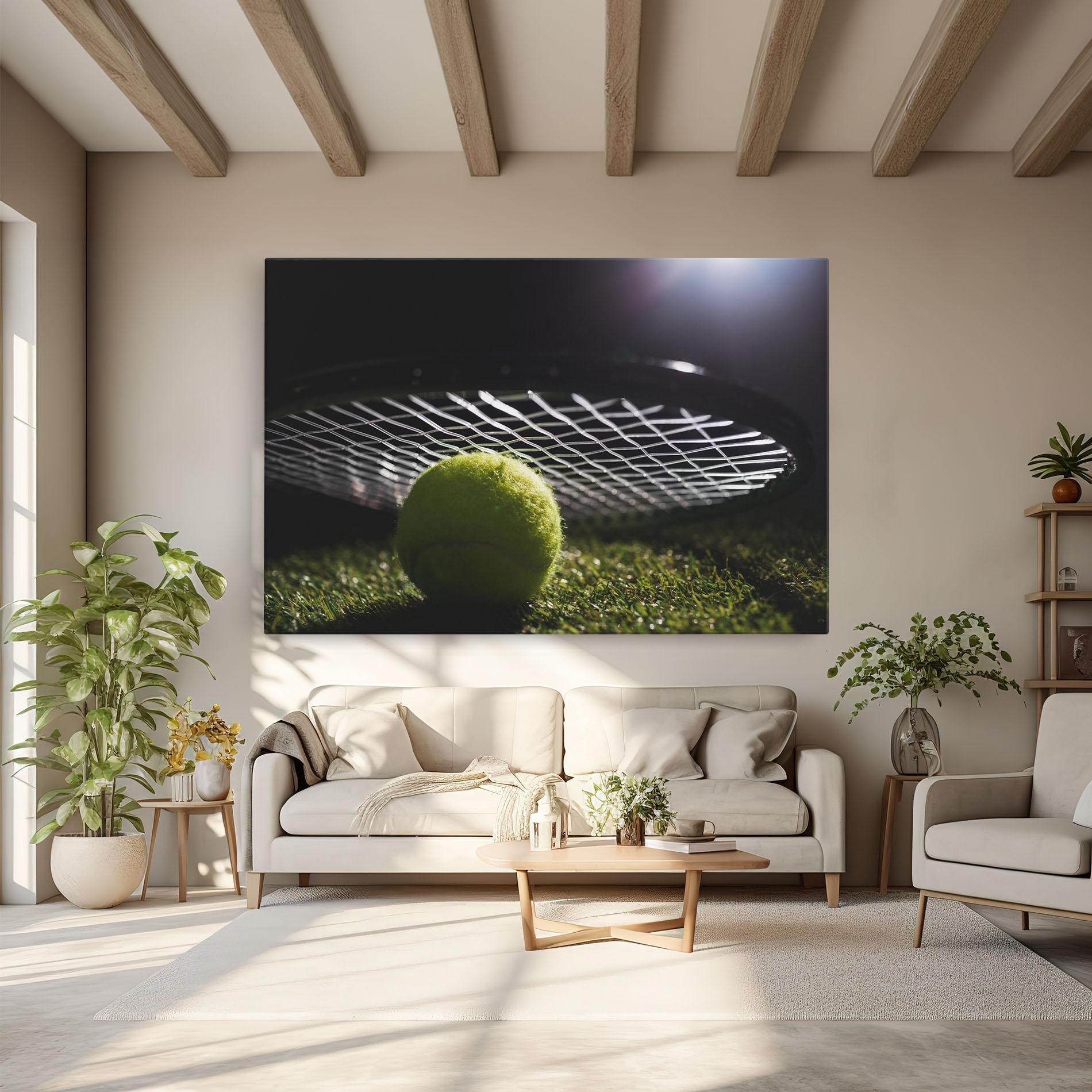 Leinwandbild Close Up Tennis Ball mockup 6