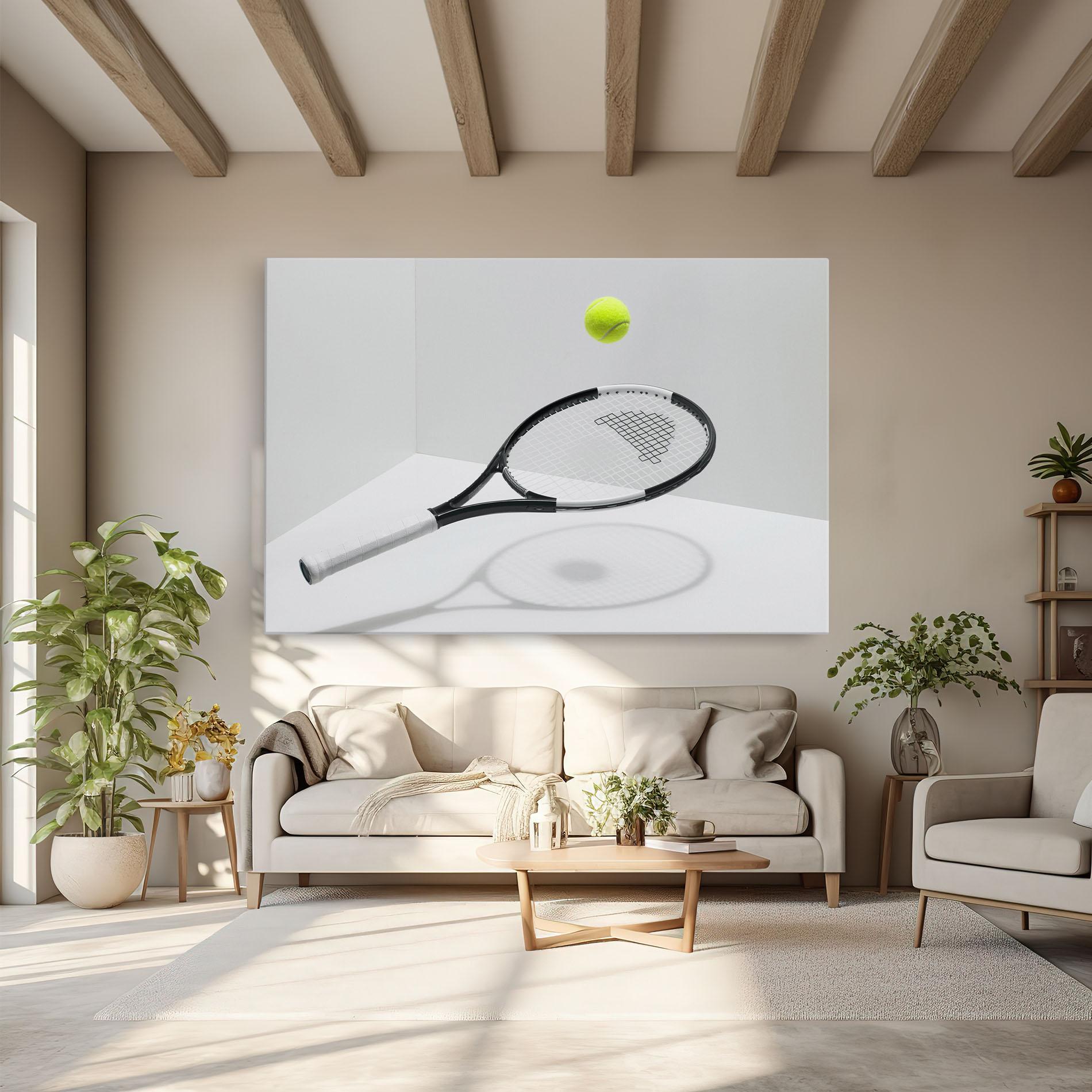 Leinwandbild Floating Tennis Racket mockup 6