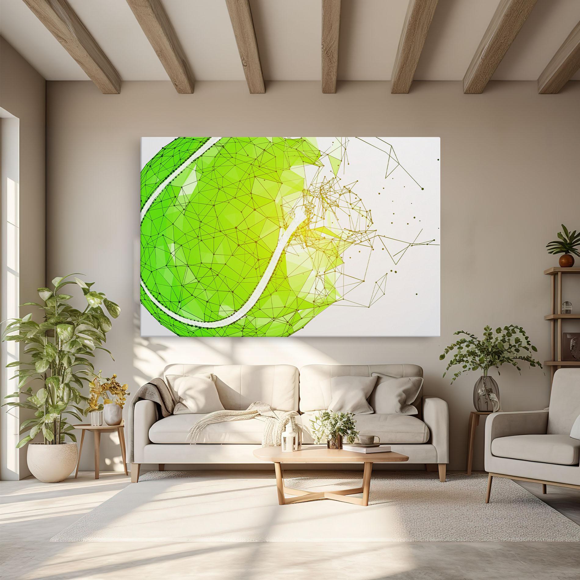 Leinwandbild Green Line Tennis mockup 6