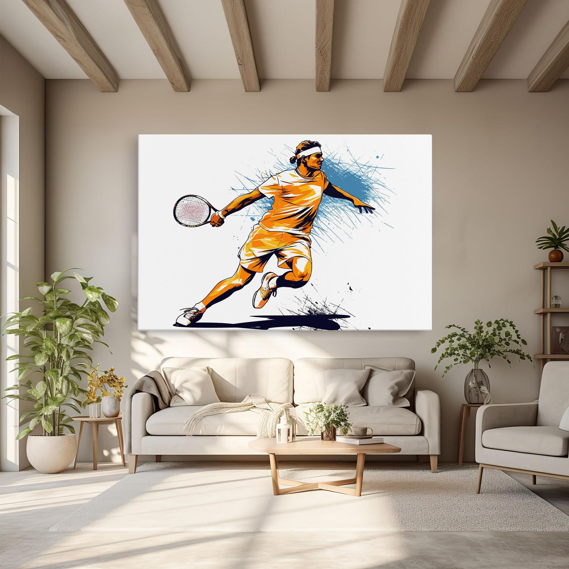 Leinwandbild Orange Blue Tennis mockup 6