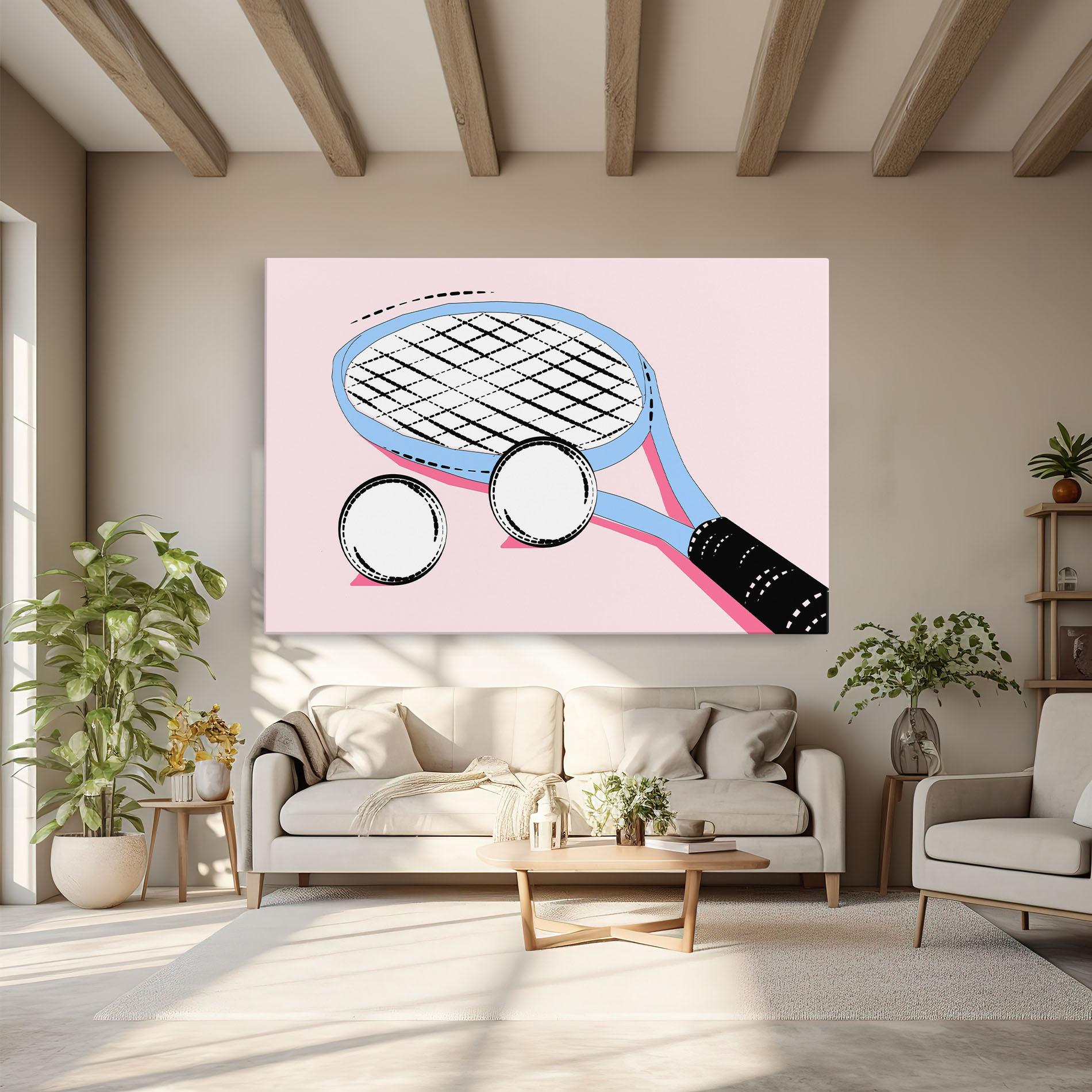 Leinwandbild Pink Tennis mockup 6