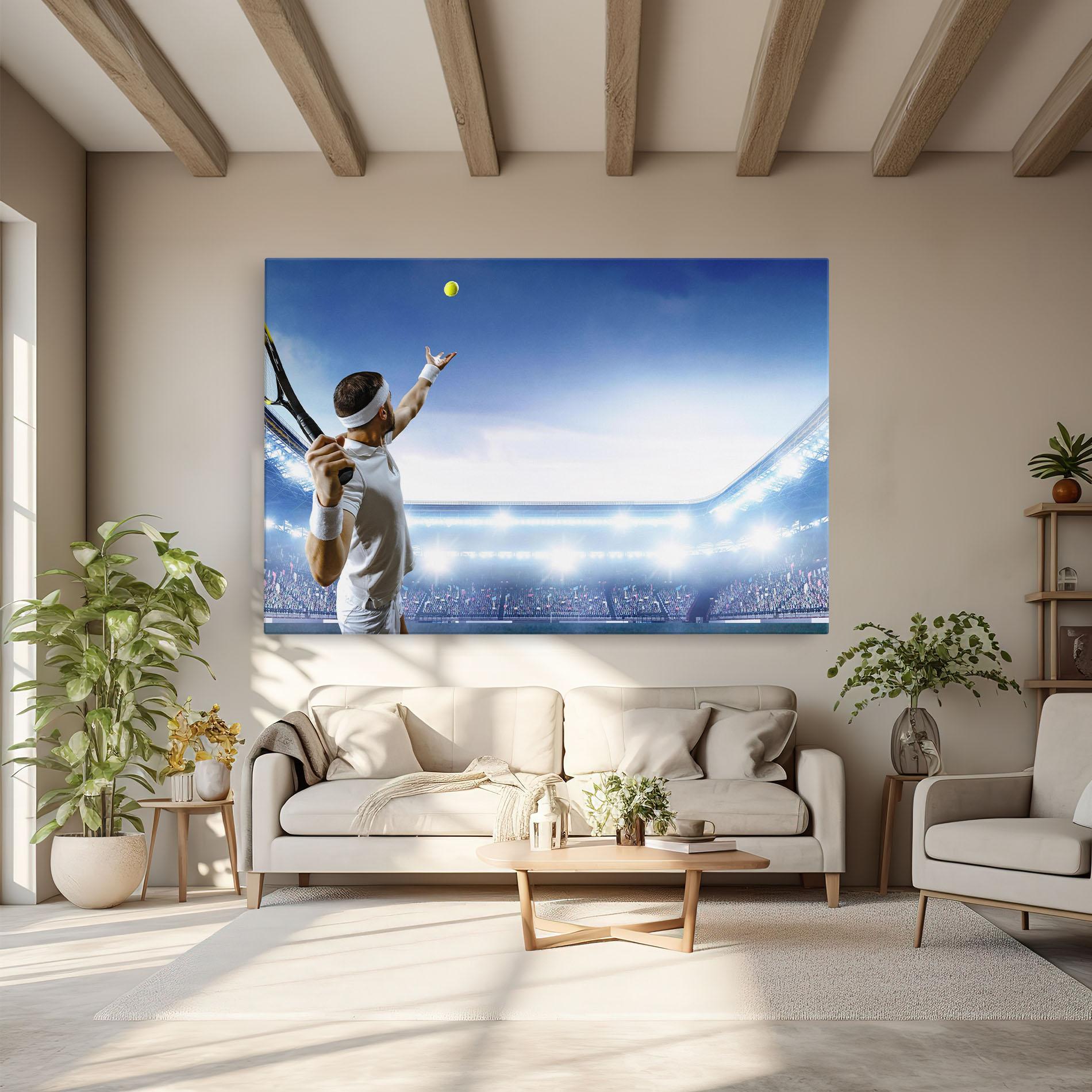 Leinwandbild Stadium Tennis Player mockup 6