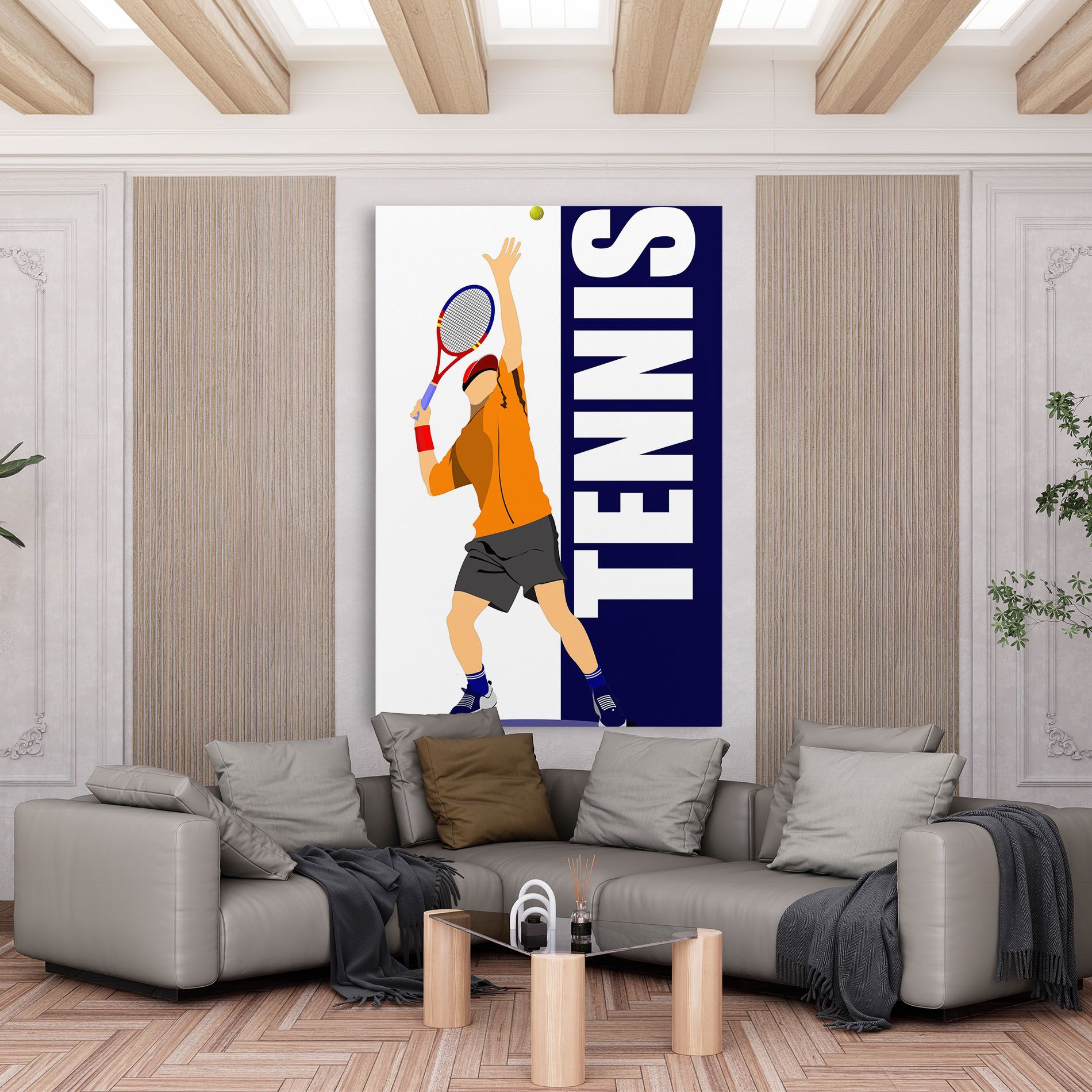 Orange Tennis Player mockup 6