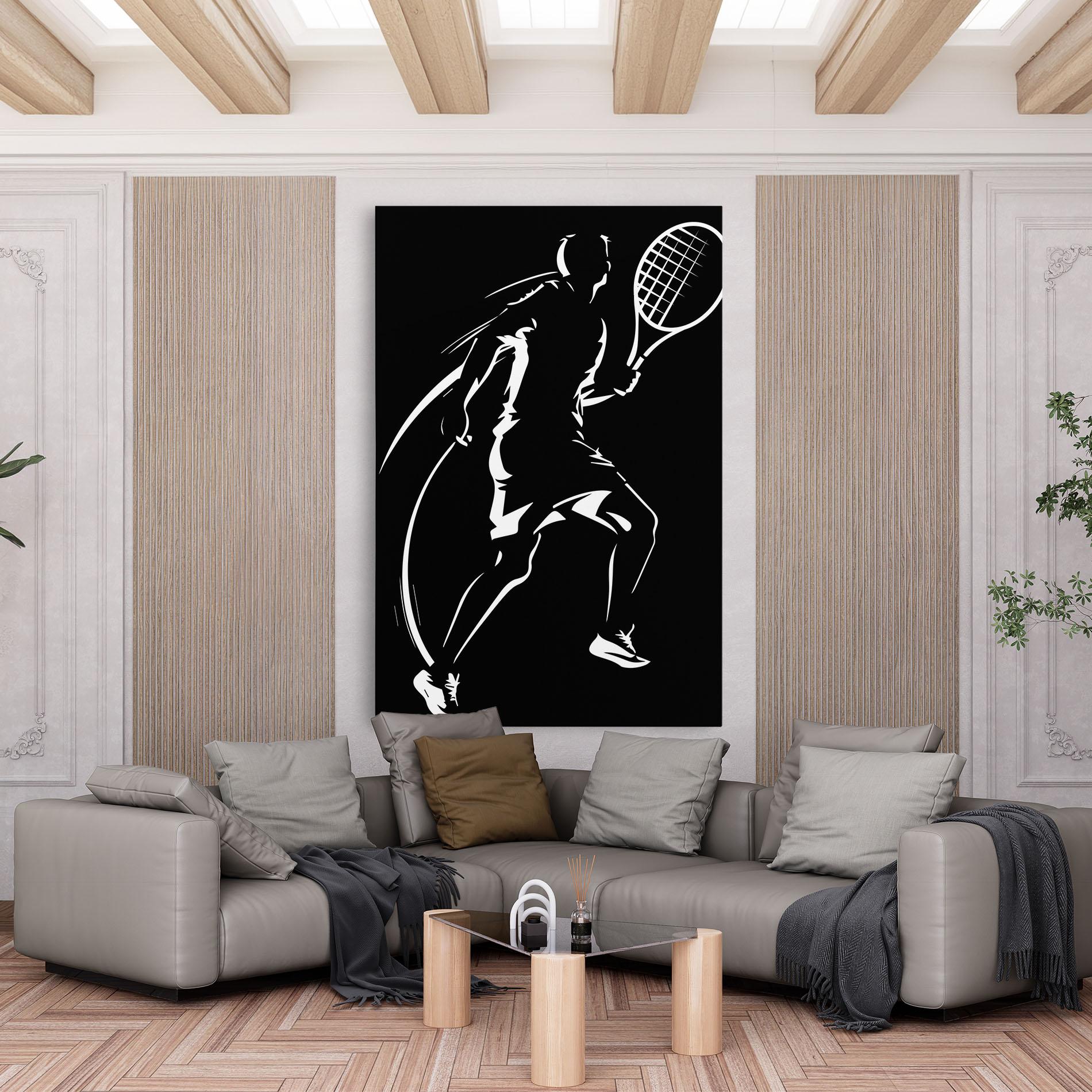 Leinwandbild White Line Tennis mockup 6