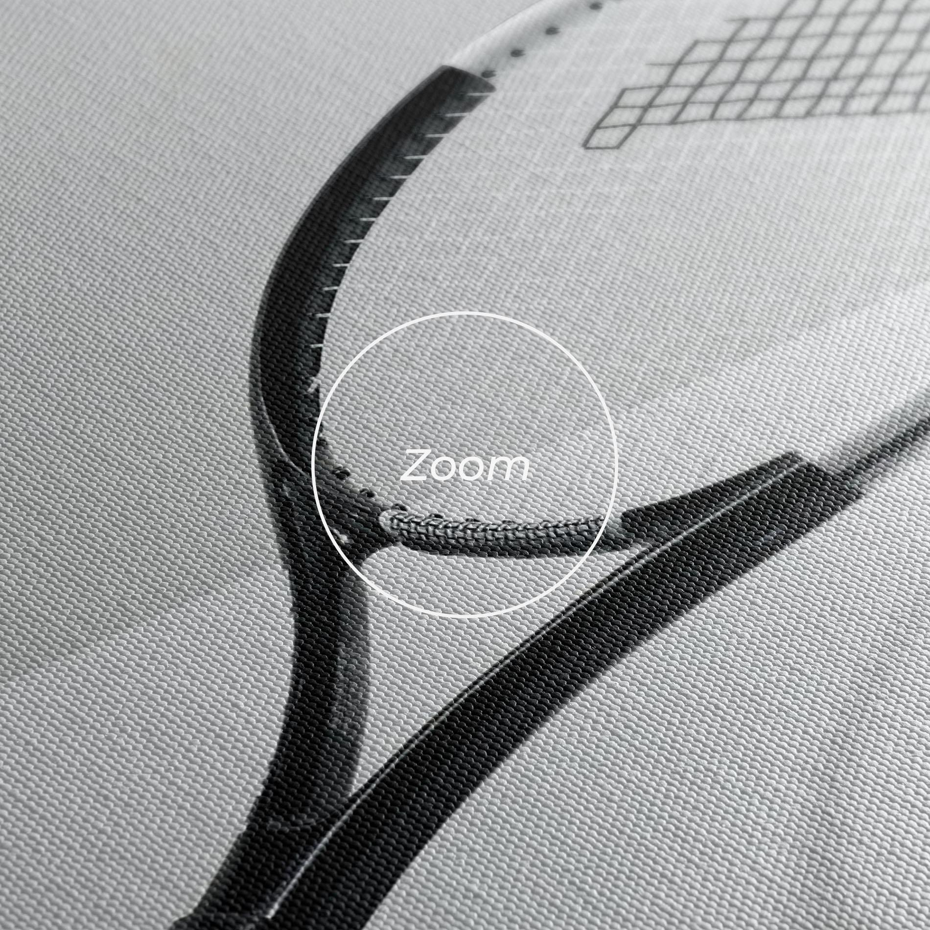 Leinwandbild Floating Tennis Racket mockup 3