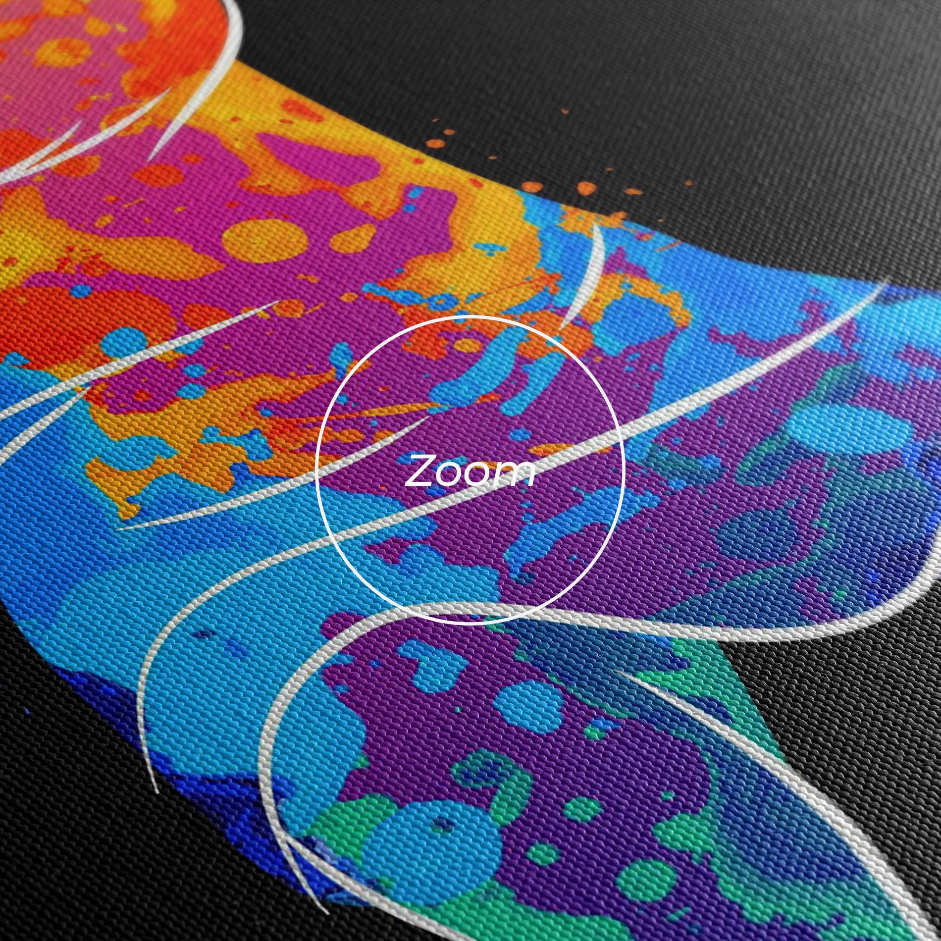 Leinwandbild Green Orange Tennis mockup 3