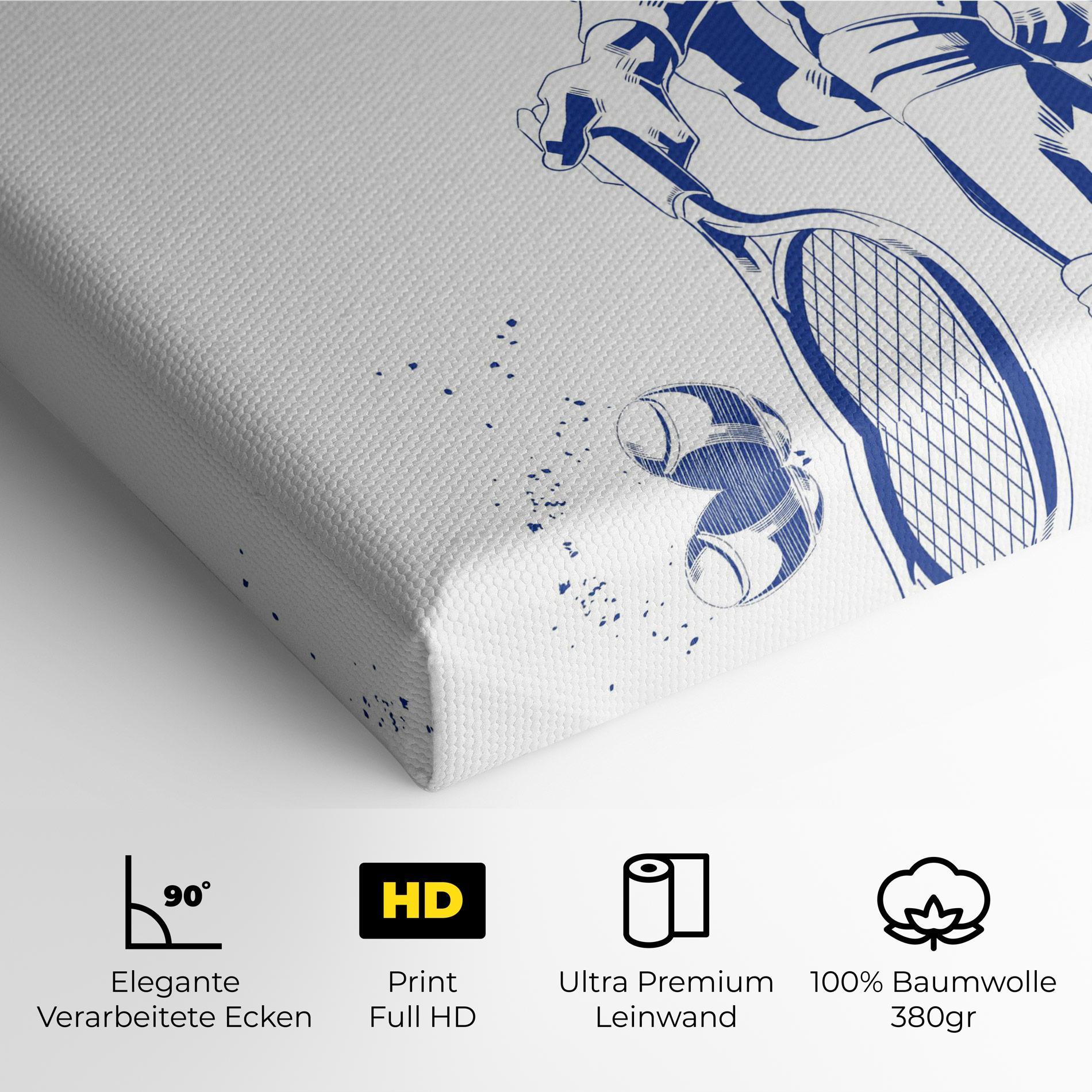 Leinwandbild Blue Tennis mockup 4