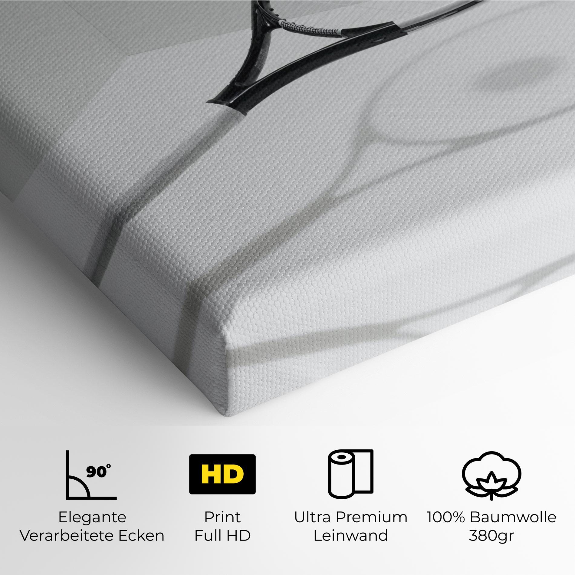 Leinwandbild Floating Tennis Racket mockup 4