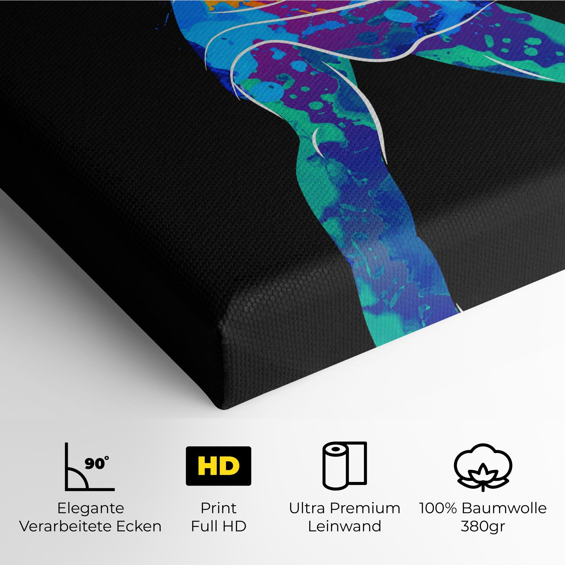 Leinwandbild Green Orange Tennis mockup 4