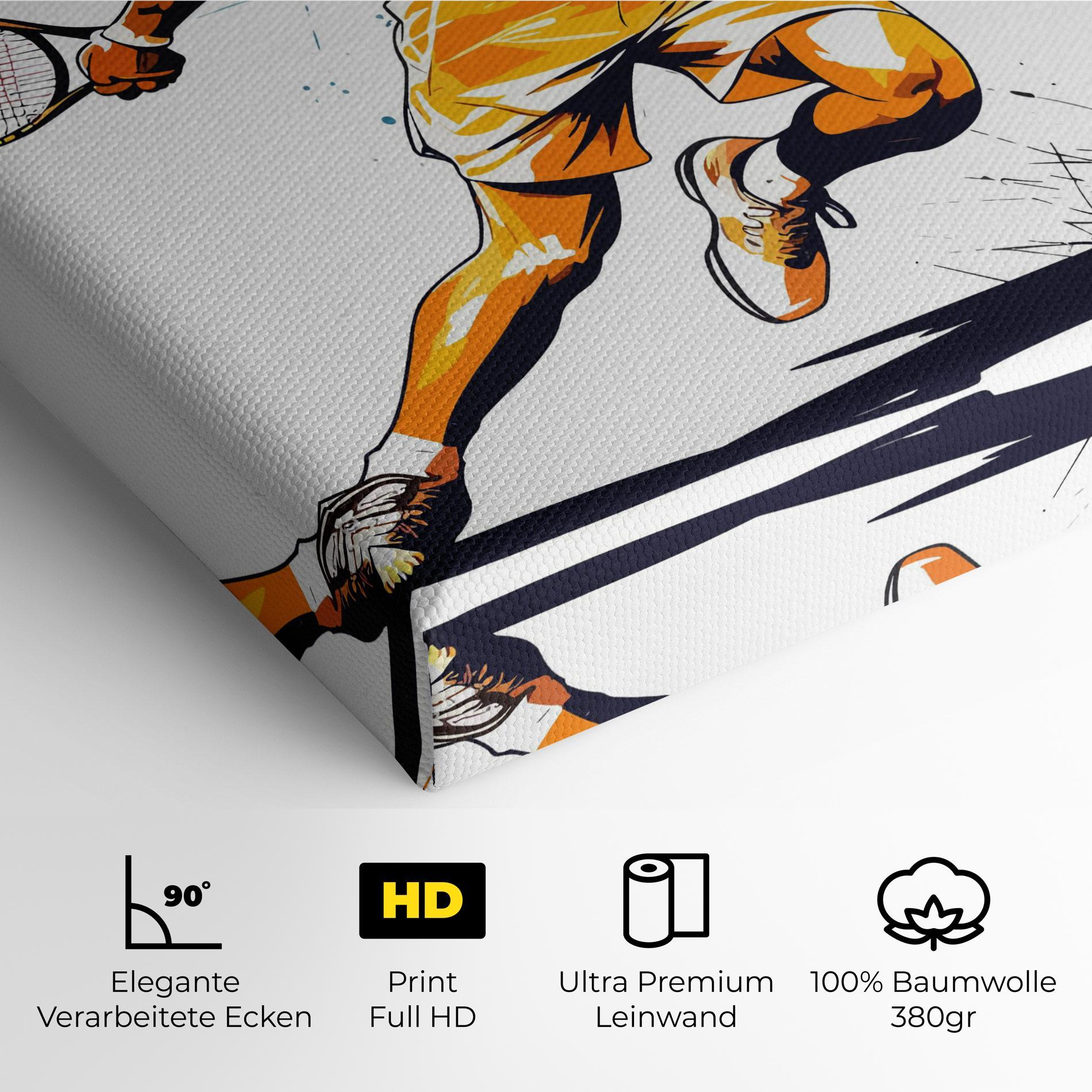 Leinwandbild Orange Blue Tennis mockup 4