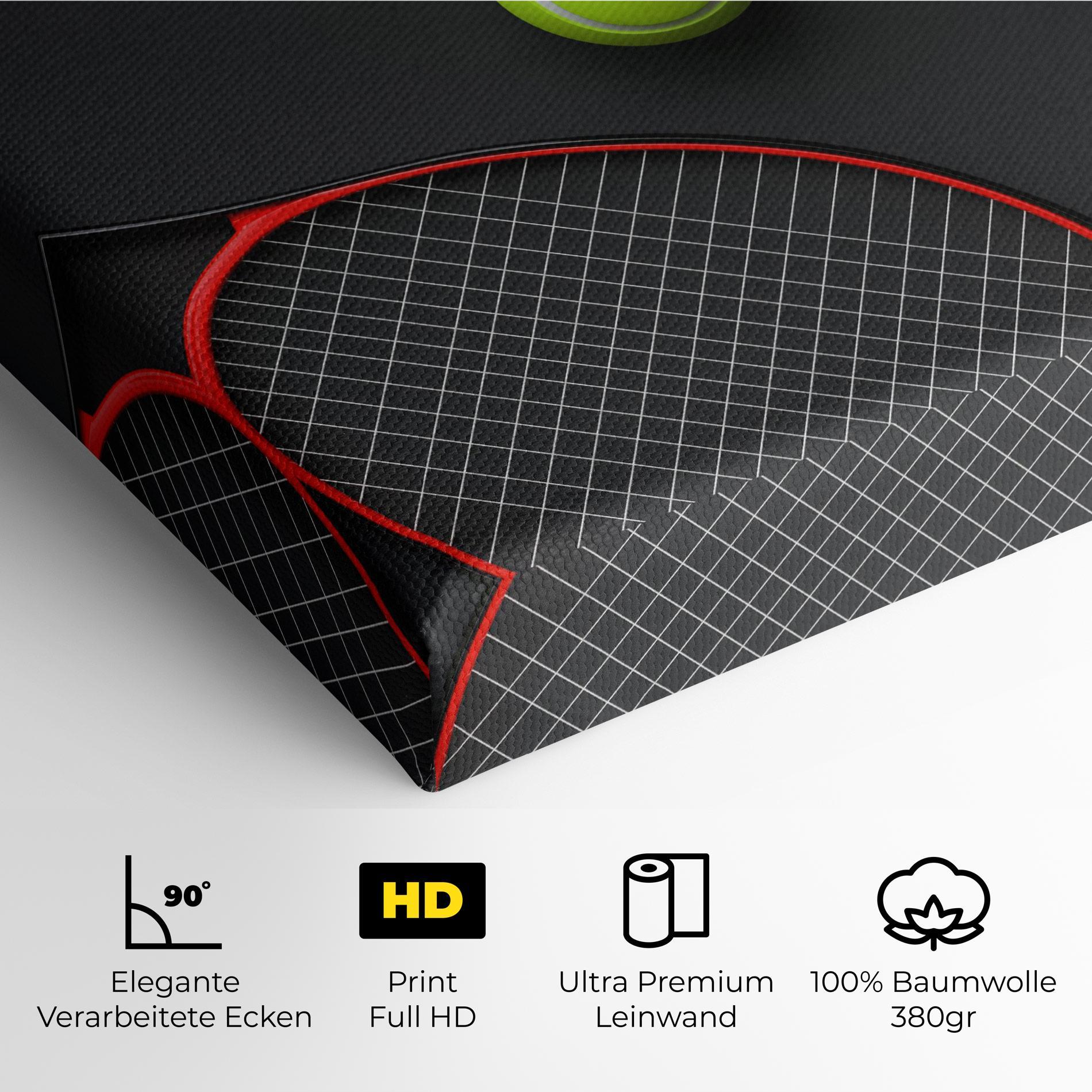 Leinwandbild Red Tennis Rackets mockup 4