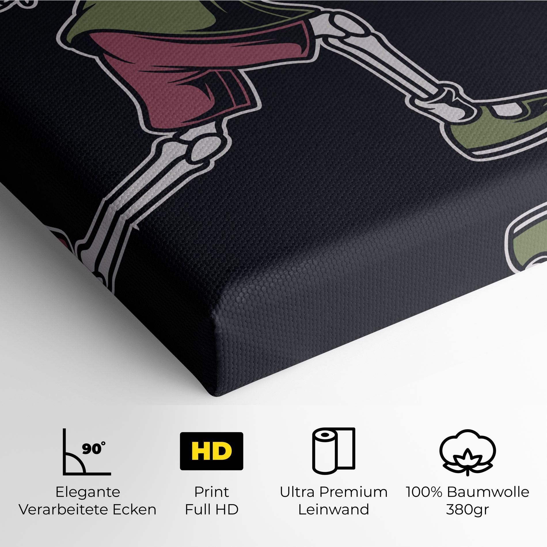 Leinwandbild Skull Tennis mockup 4