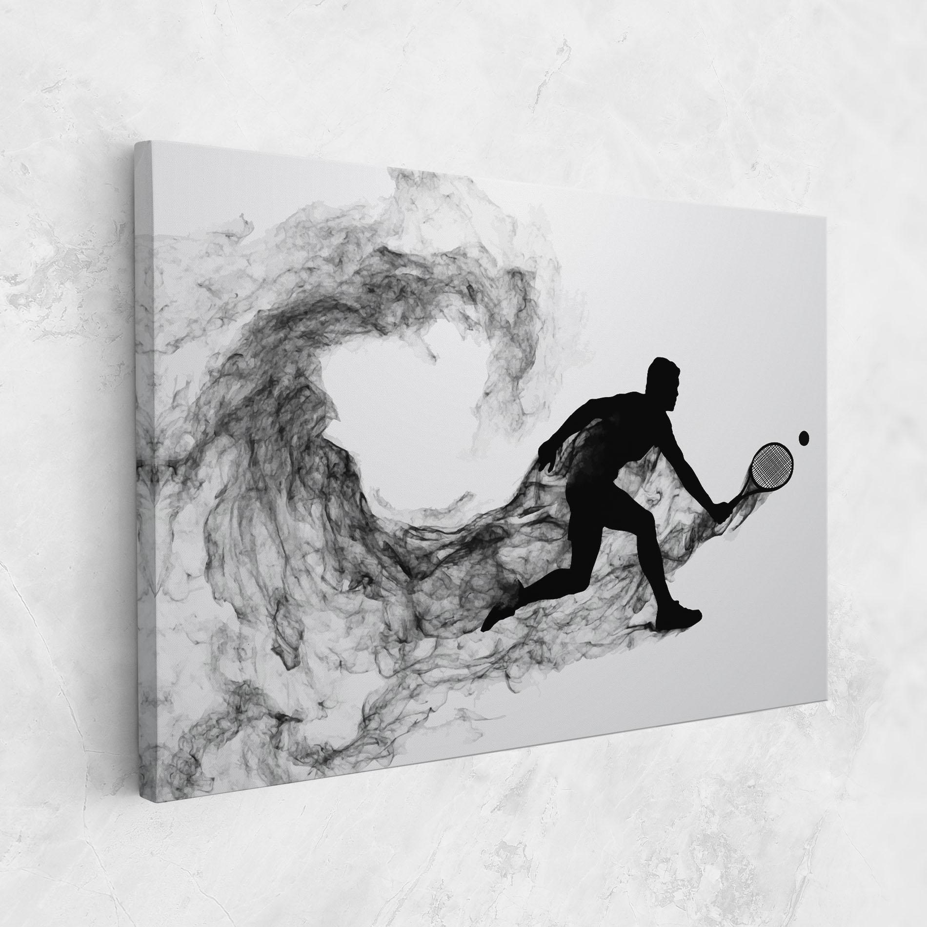 Leinwandbild Black Smoke Tennis mockup 1
