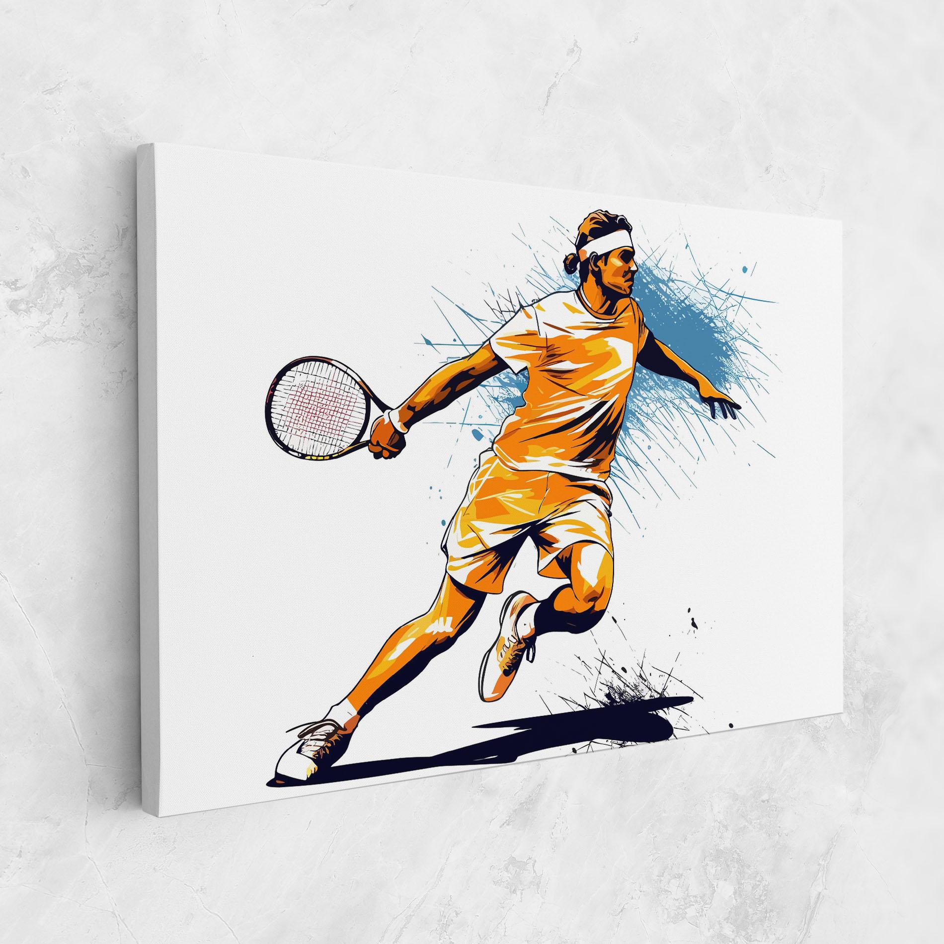 Leinwandbild Orange Blue Tennis mockup 1