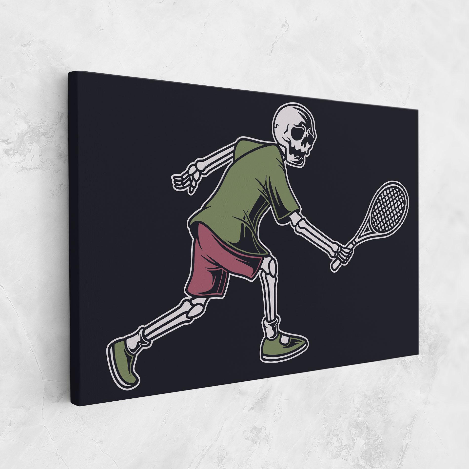 Leinwandbild Skull Tennis mockup 1