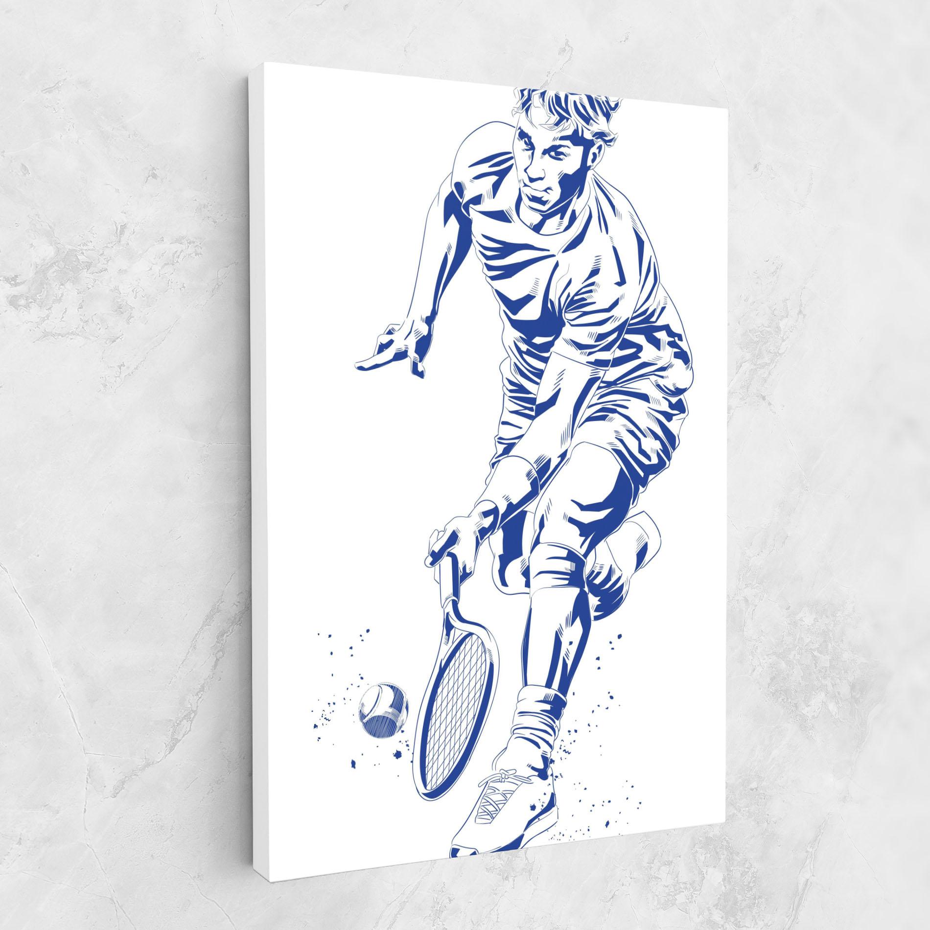 Leinwandbild Blue Tennis mockup 1