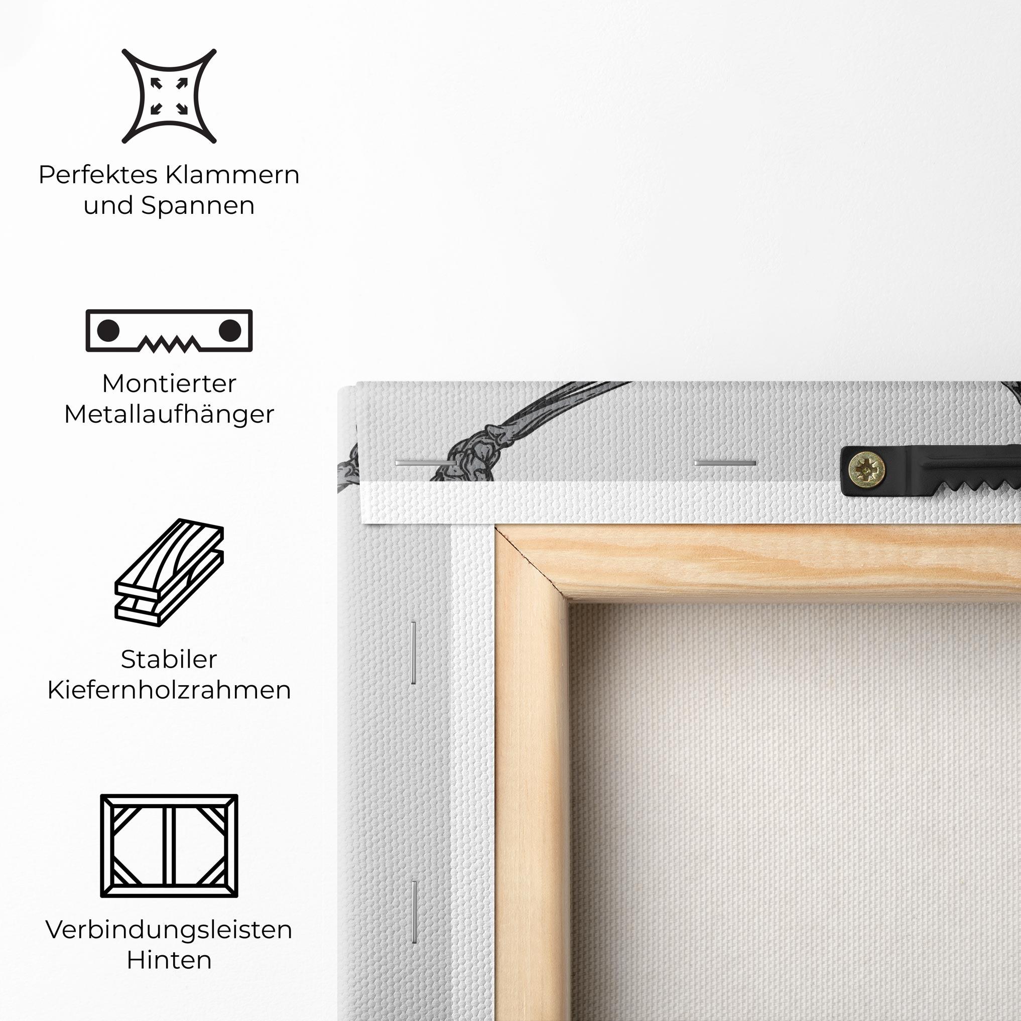 Leinwandbild Blue Skull Tennis mockup 5