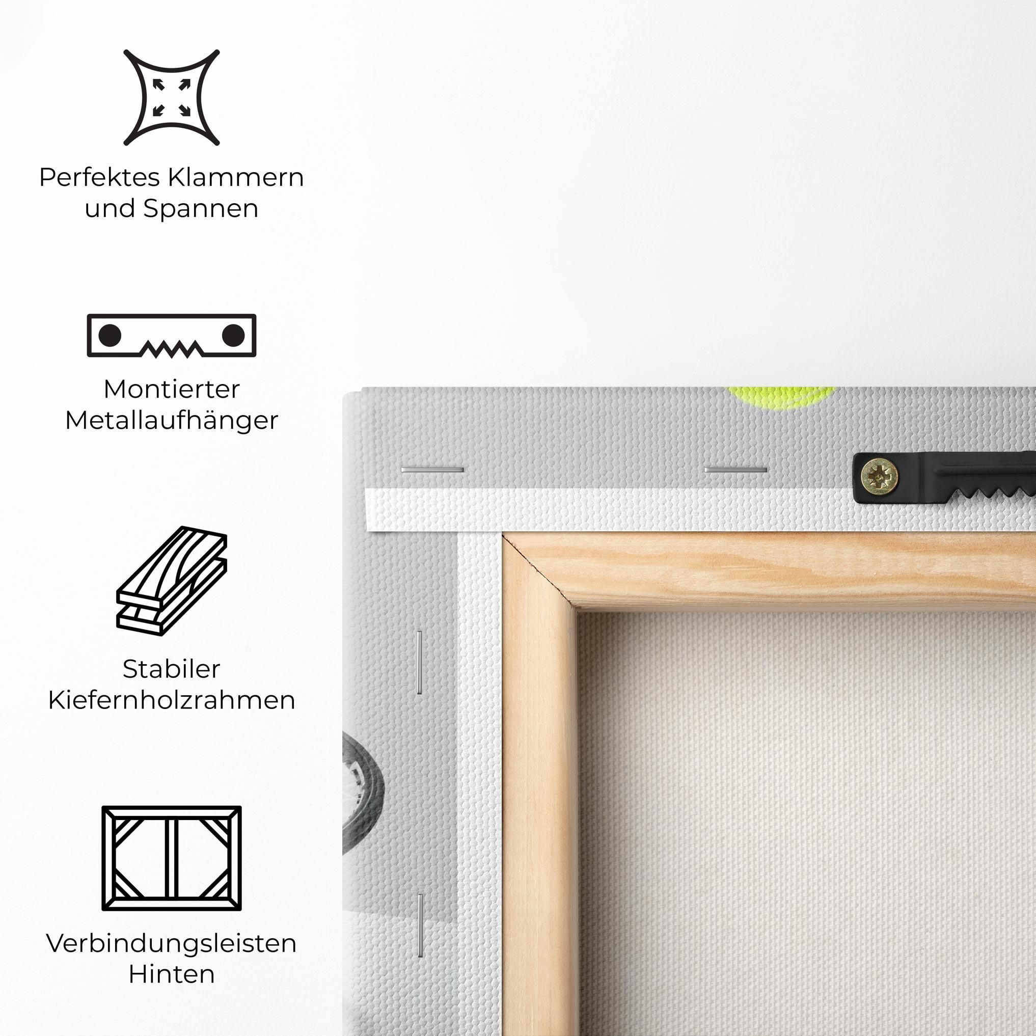 Leinwandbild Floating Tennis Racket mockup 5