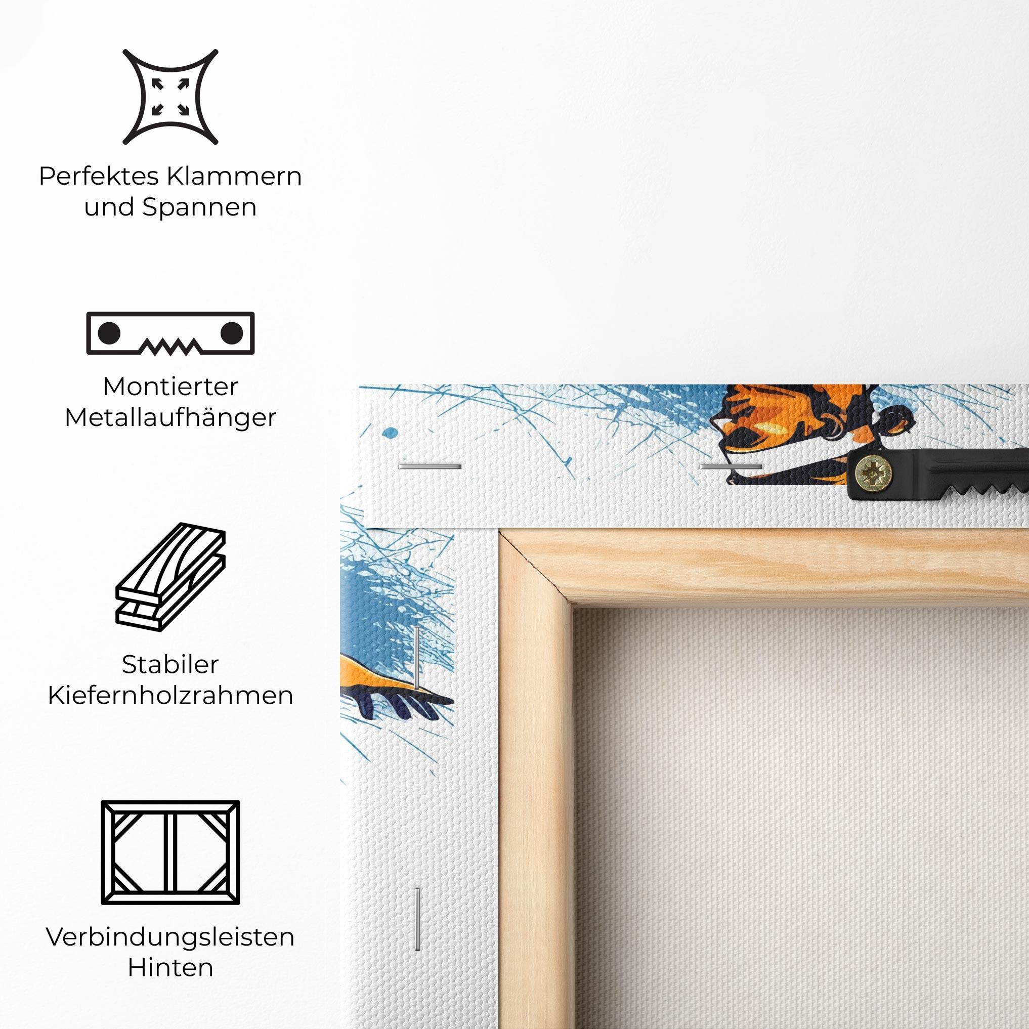 Leinwandbild Orange Blue Tennis mockup 5