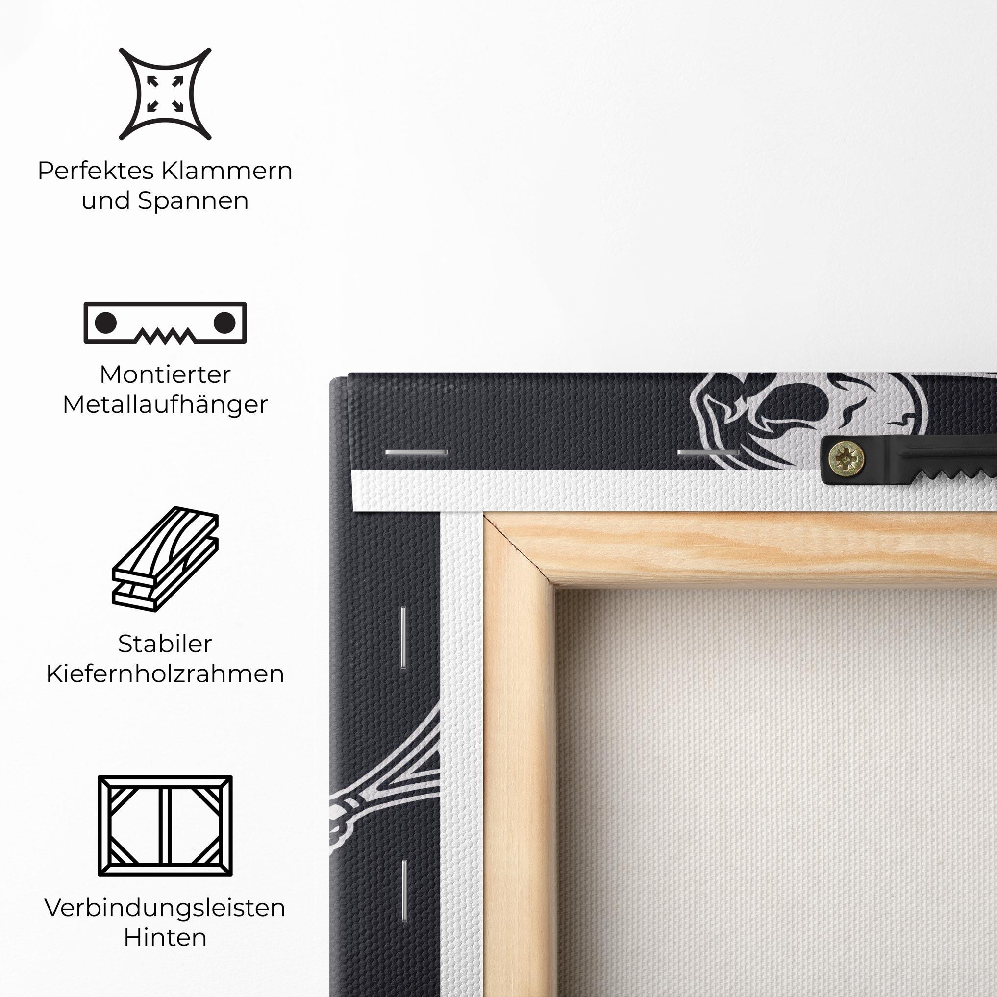 Leinwandbild Skull Tennis mockup 5