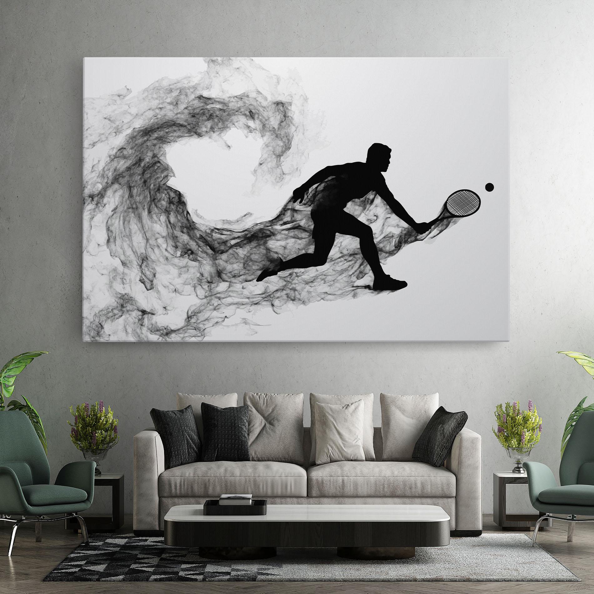 Leinwandbild Black Smoke Tennis mockup 7
