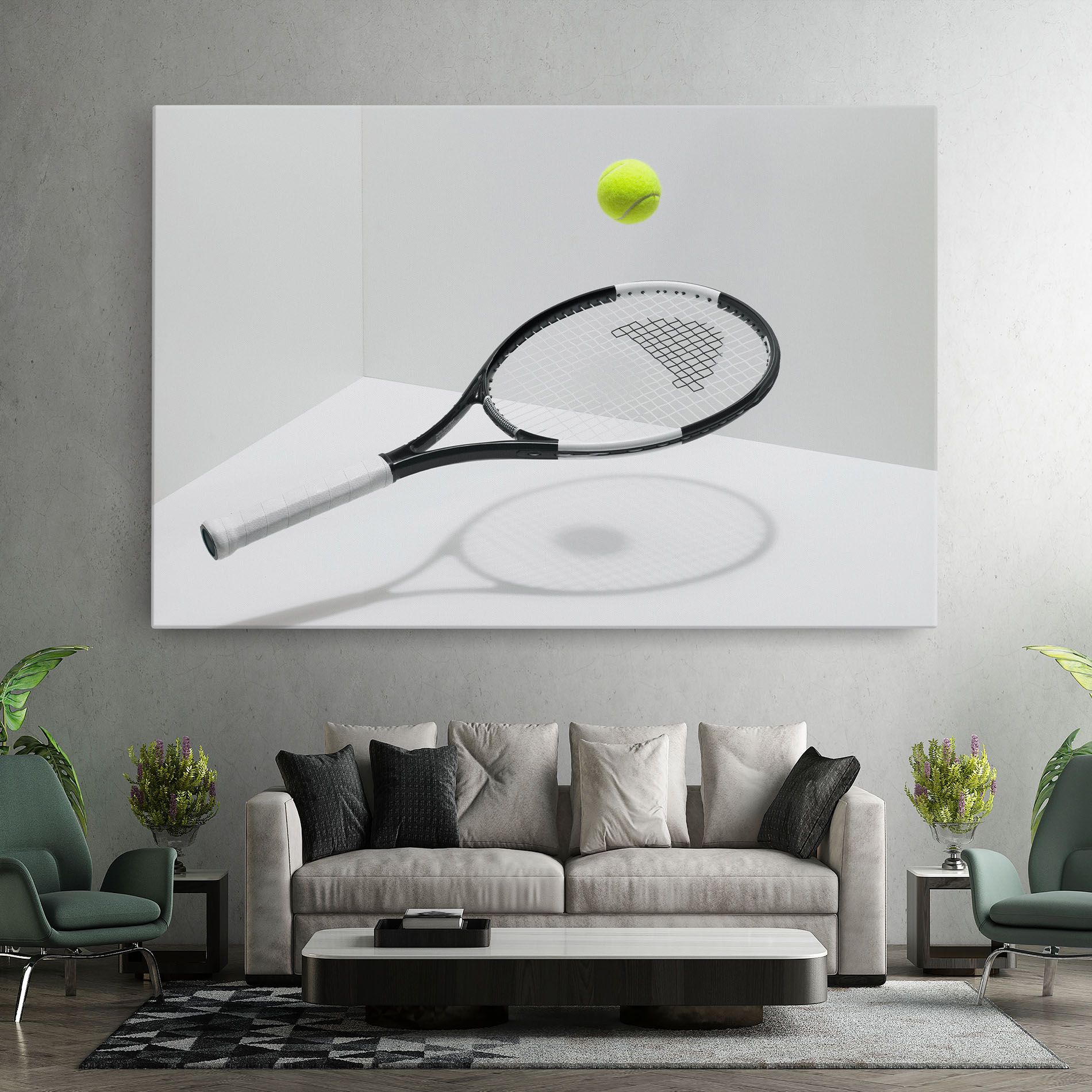 Floating Tennis Racket mockup 7