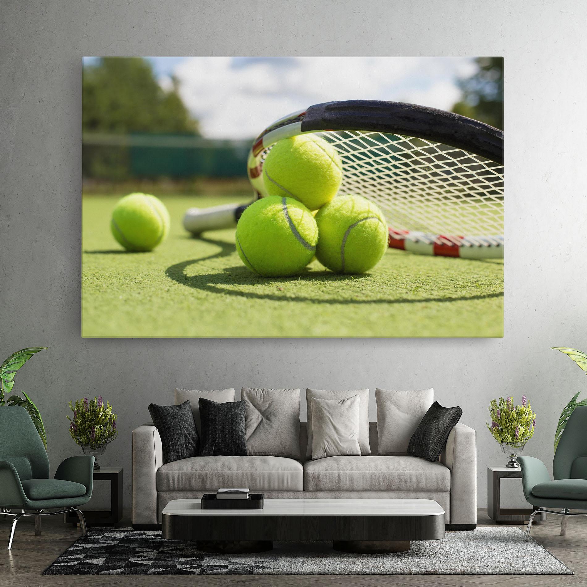 Leinwandbild Grass Tennis Balls mockup 7